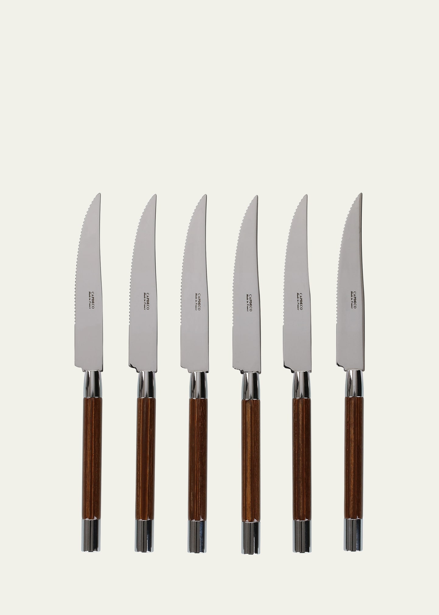 Capdeco Conty 6-piece Steak Knives, Wood