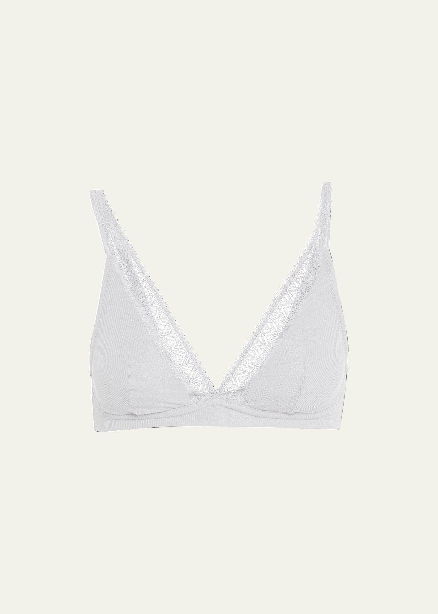 Simone Perele Eugenie Wireless Bralette W/ Lace Trim In White