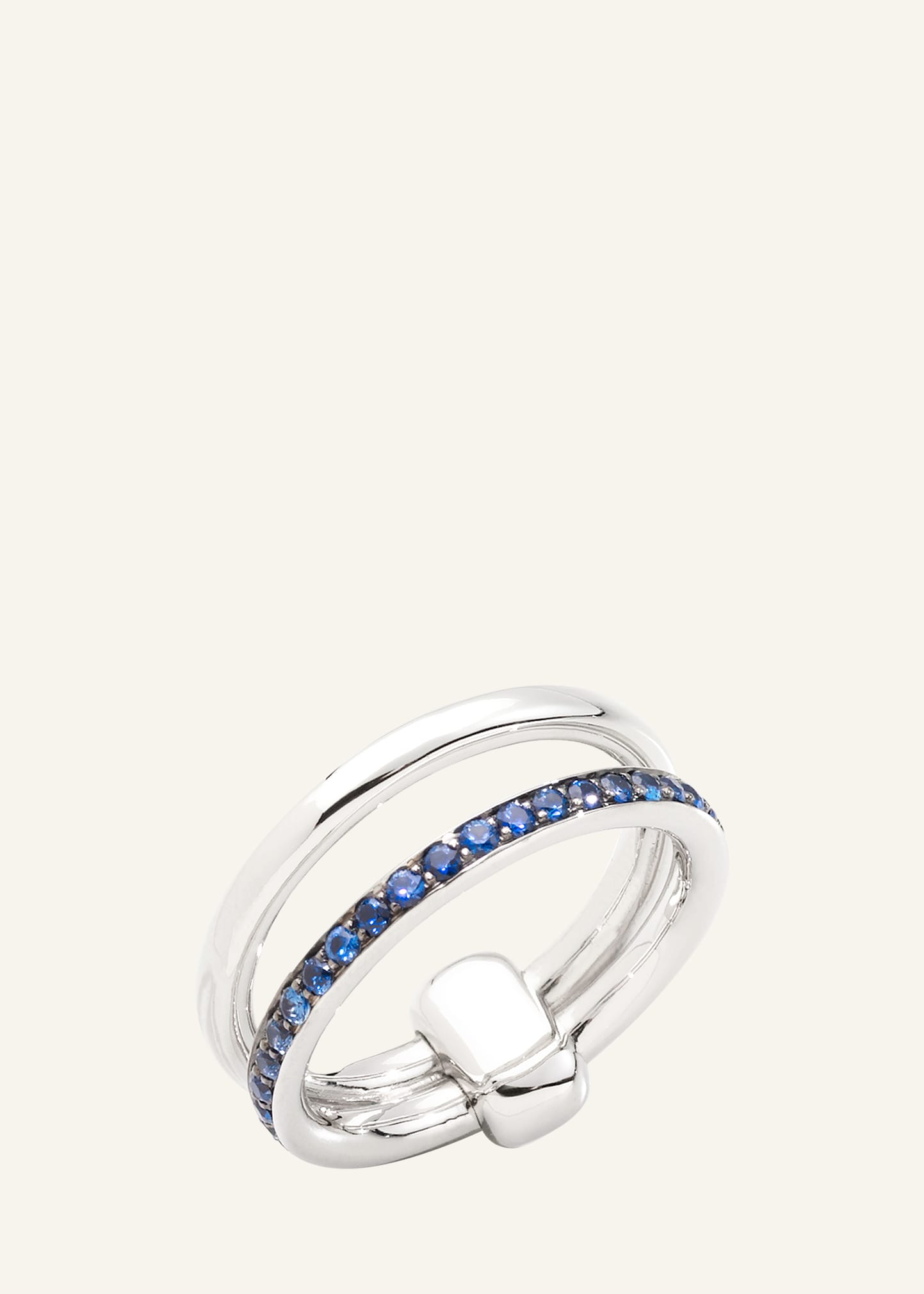 Shop Pomellato Iconica 18k White Gold Sapphire Ring