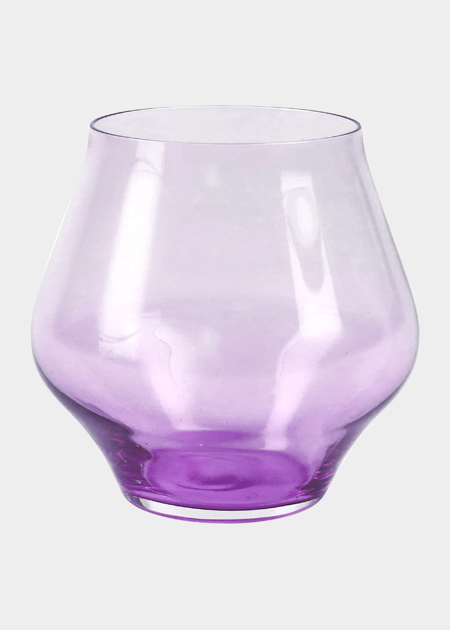 VIETRI CONTESSA LILAC STEMLESS WINE GLASS