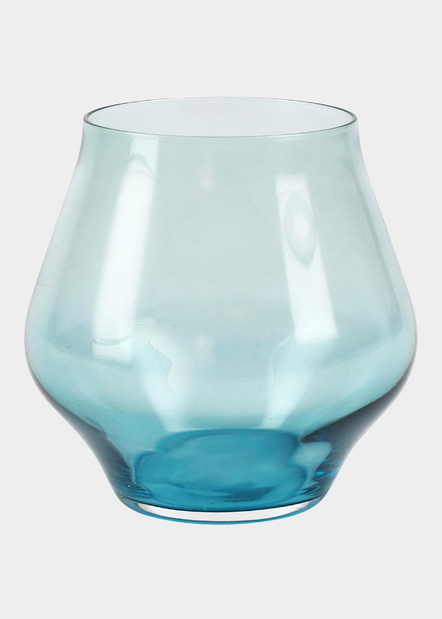 Vietri Contessa Teal Stemless Wine Glass