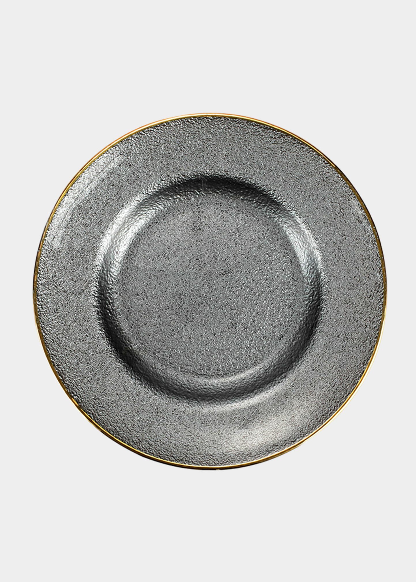 Vietri Metallic Glass Slate Salad Plate