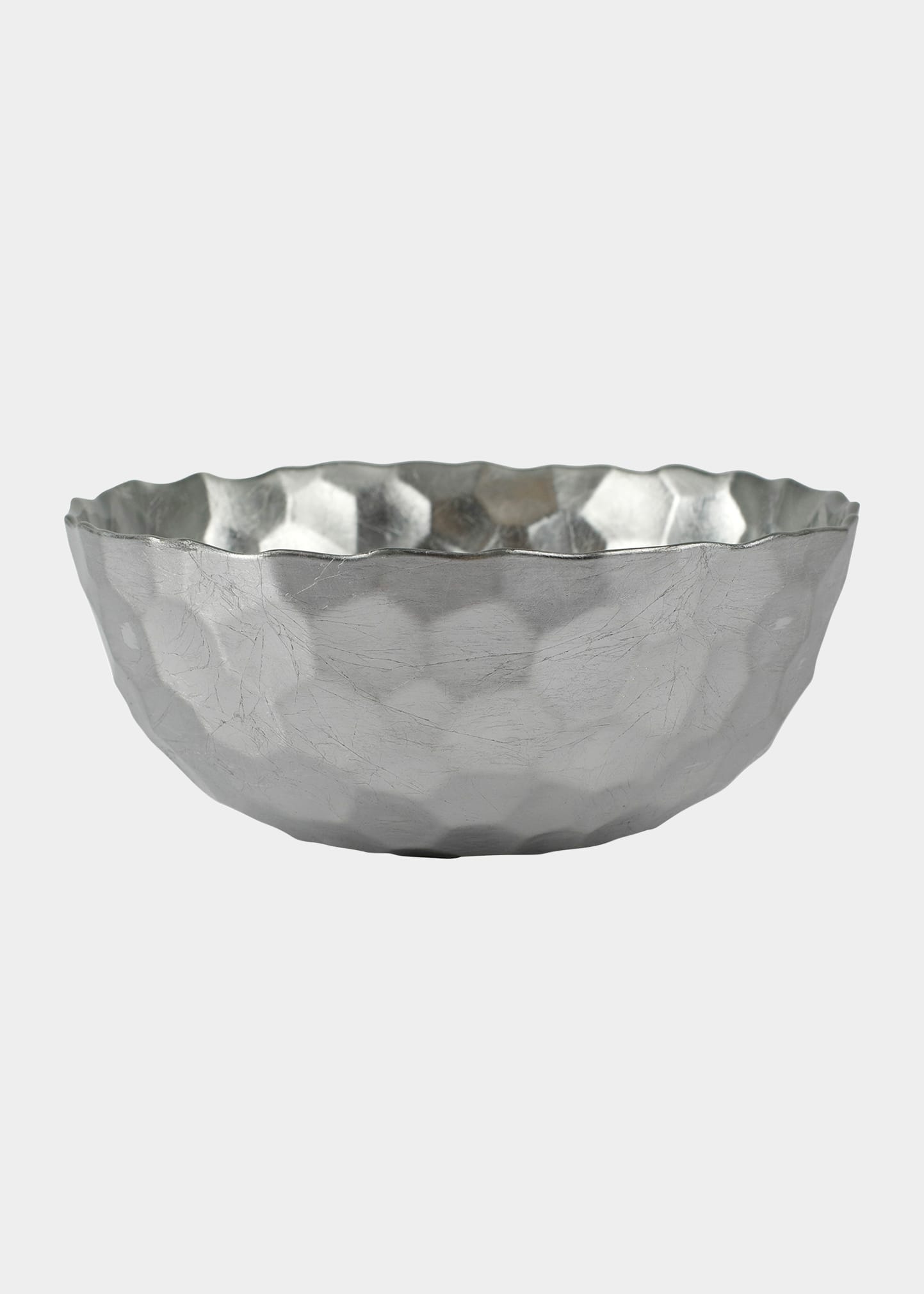 VIETRI RUFOLO GLASS PLATINUM HONEY COMB MEDIUM BOWL