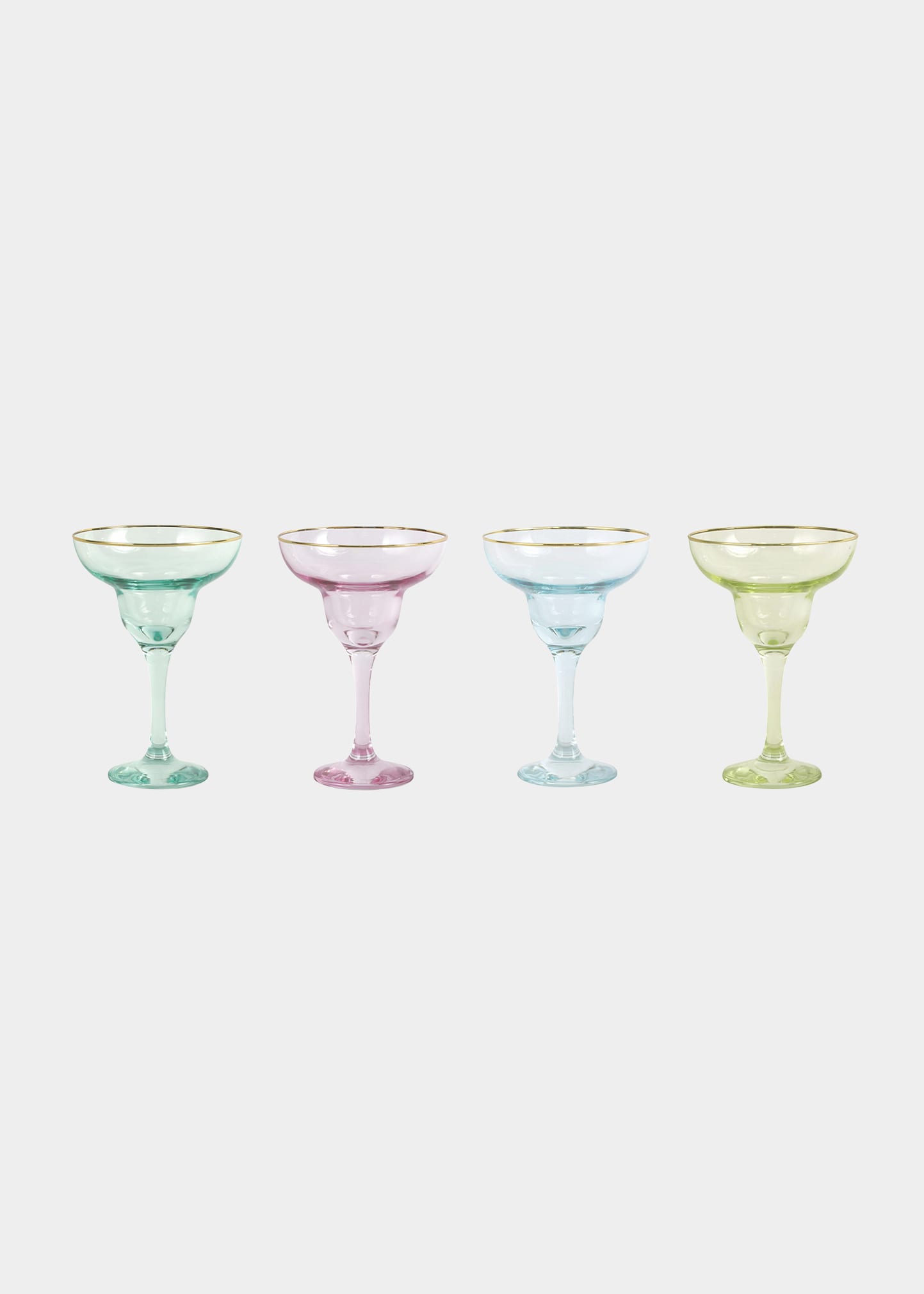 Vietri Rainbow 4-piece Assorted Margarita Glass Set