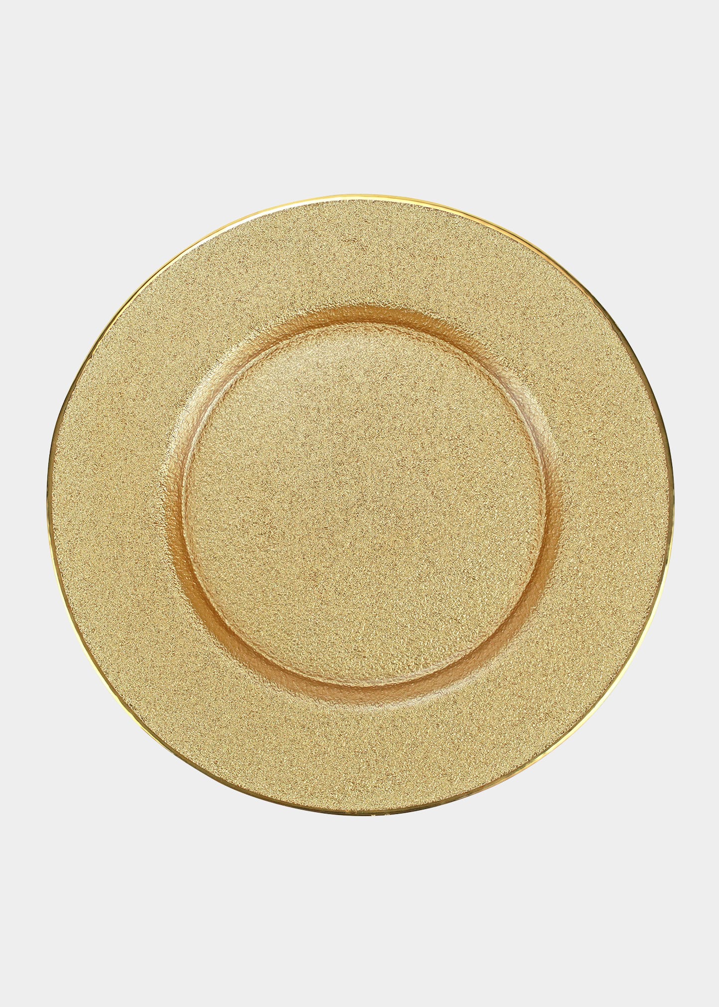 VIETRI METALLIC GLASS GOLD SERVICE PLATE