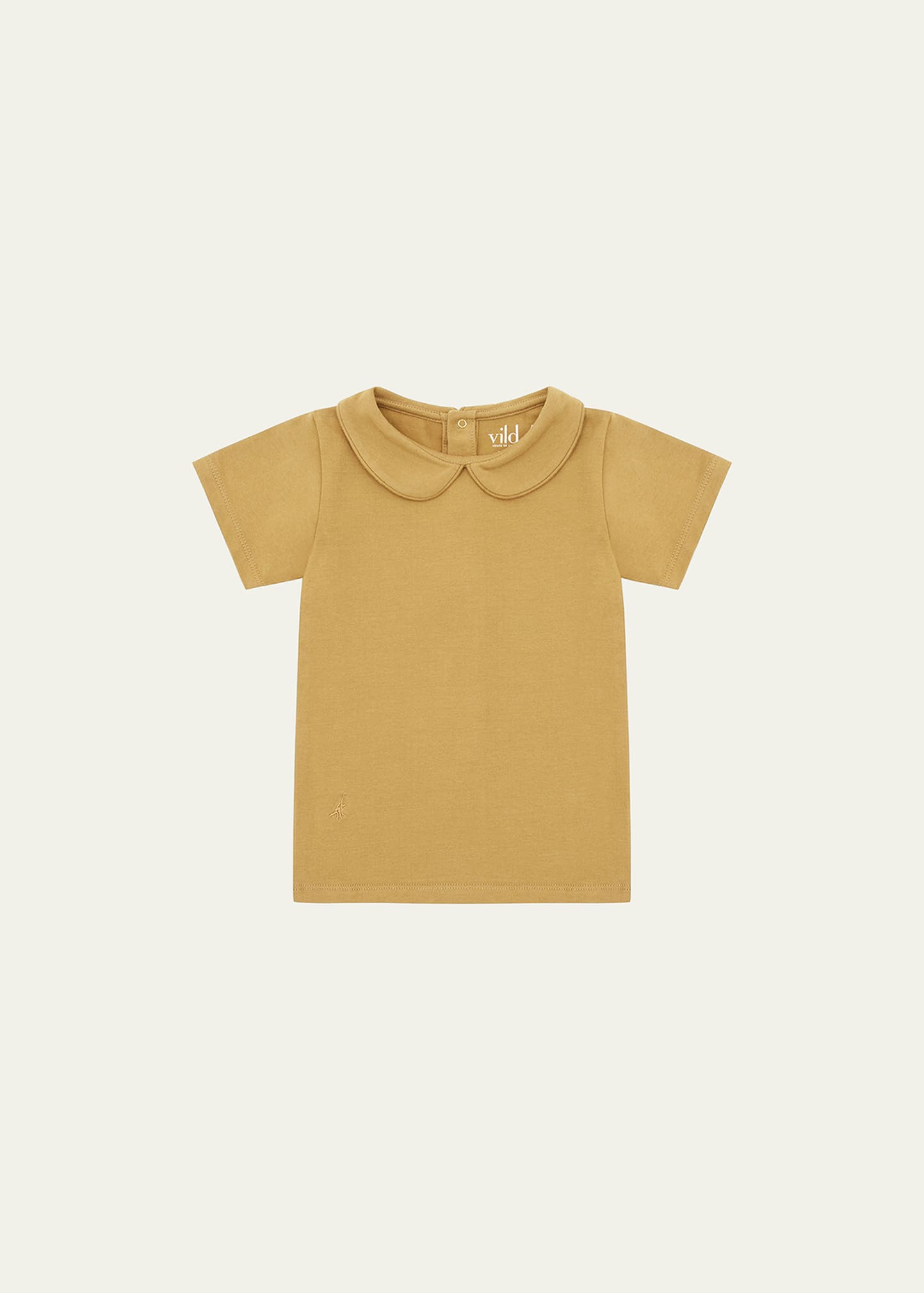 Vild - House Of Little Kid's Woven Collared Shirt In Camel