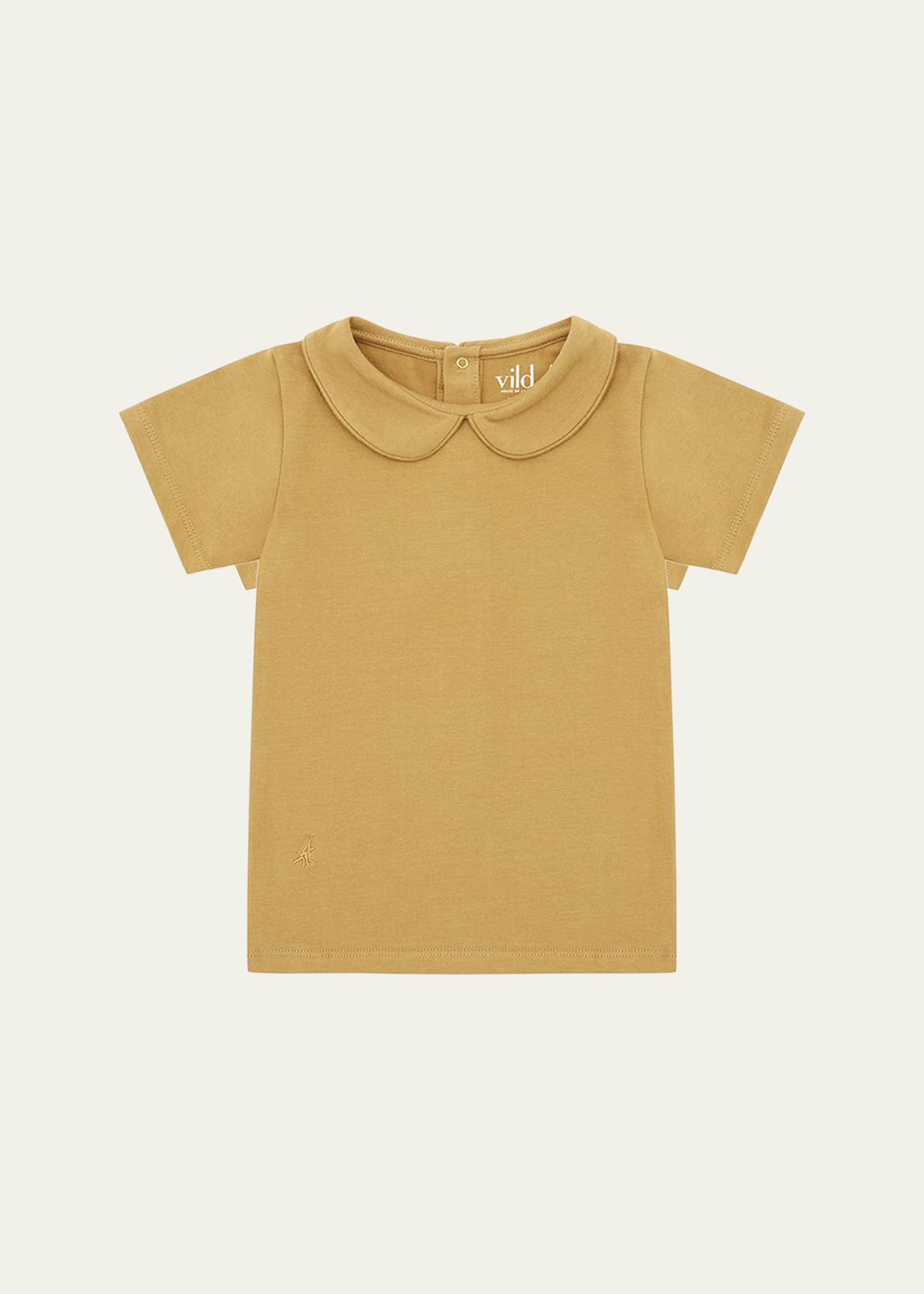 Vild - House Of Little Kid's Woven Collared Shirt In Camel