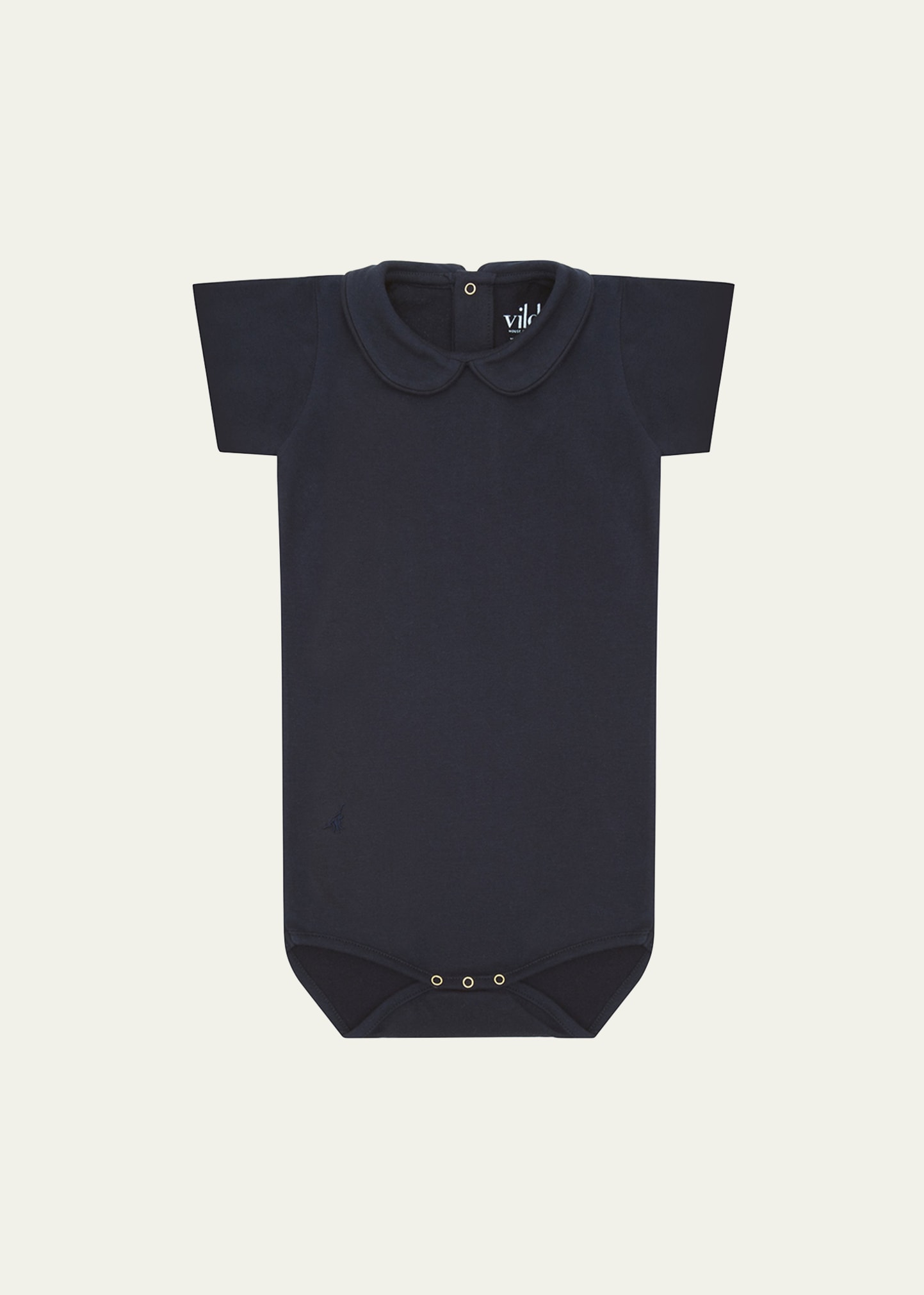 Shop Vild - House Of Little Kid's Short Sleeve Jersey Bodysuit In Navy Blue