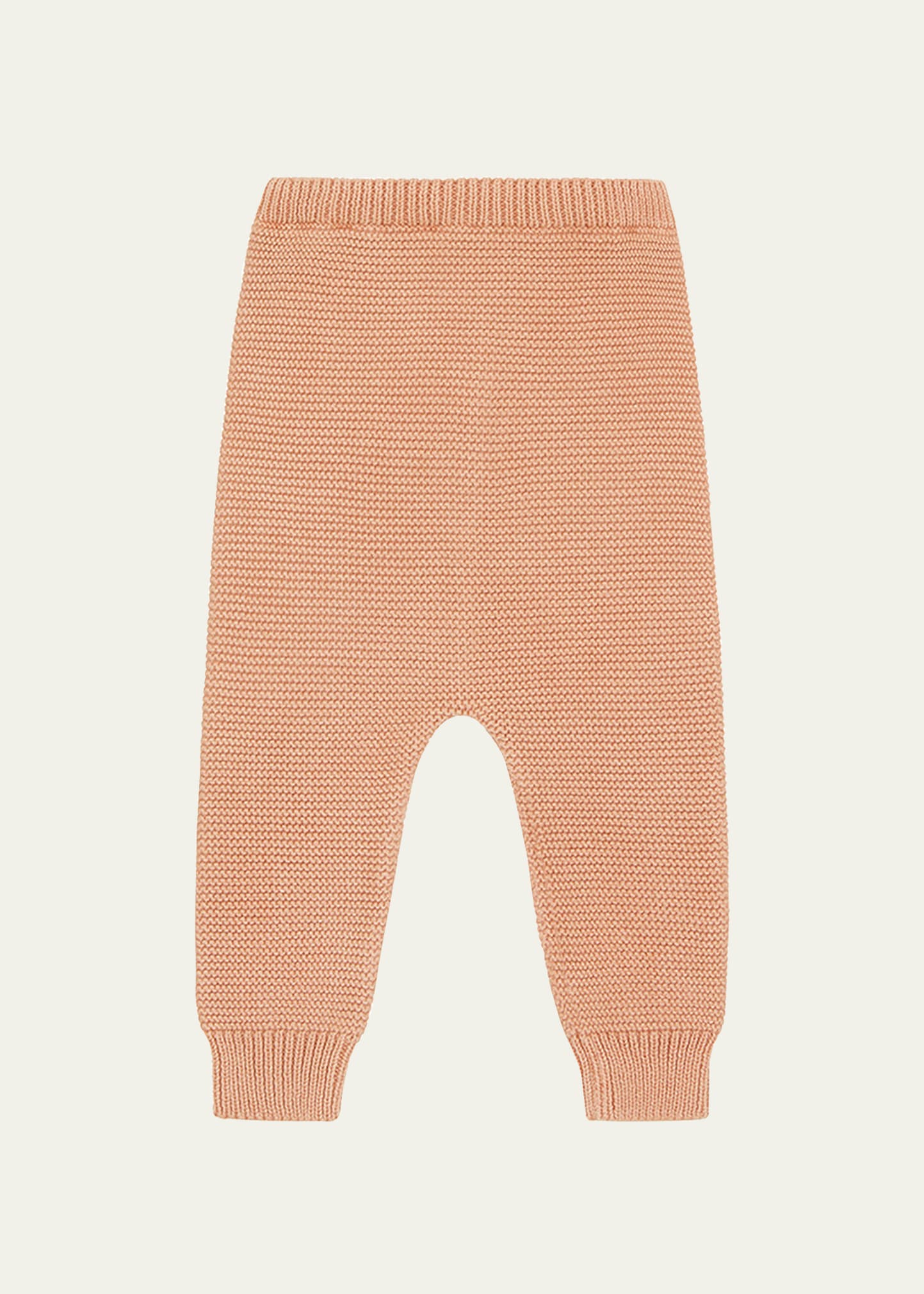 Kid's Organic Cotton Knit Trousers, Size Newborn-24M