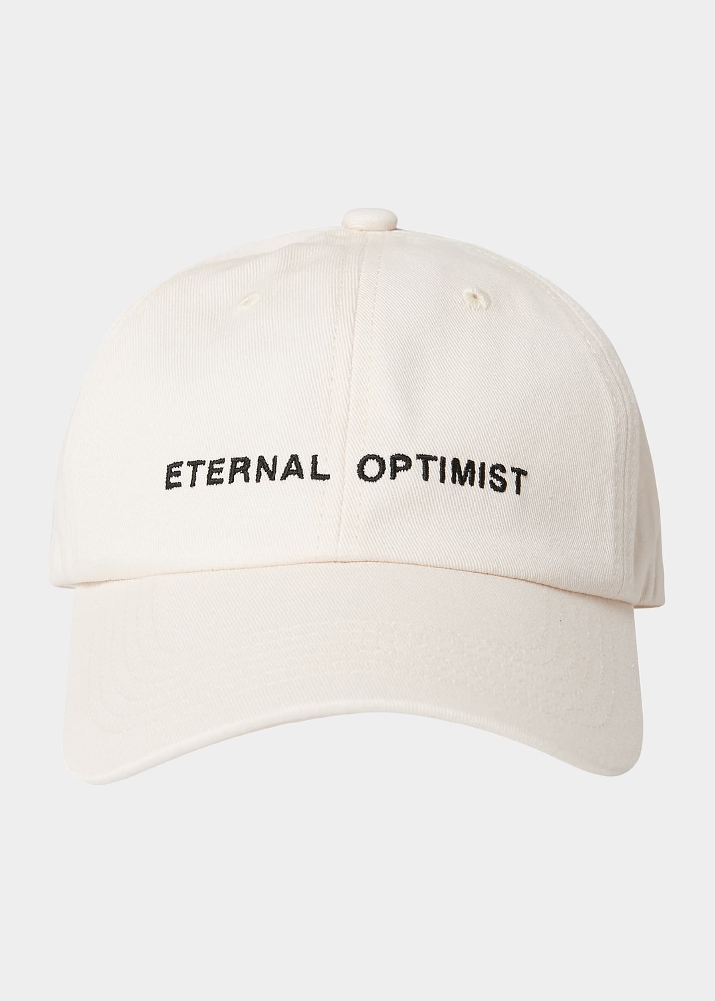 Spiritual Gangster Eternal Optimist Baseball Hat In Ivory/black