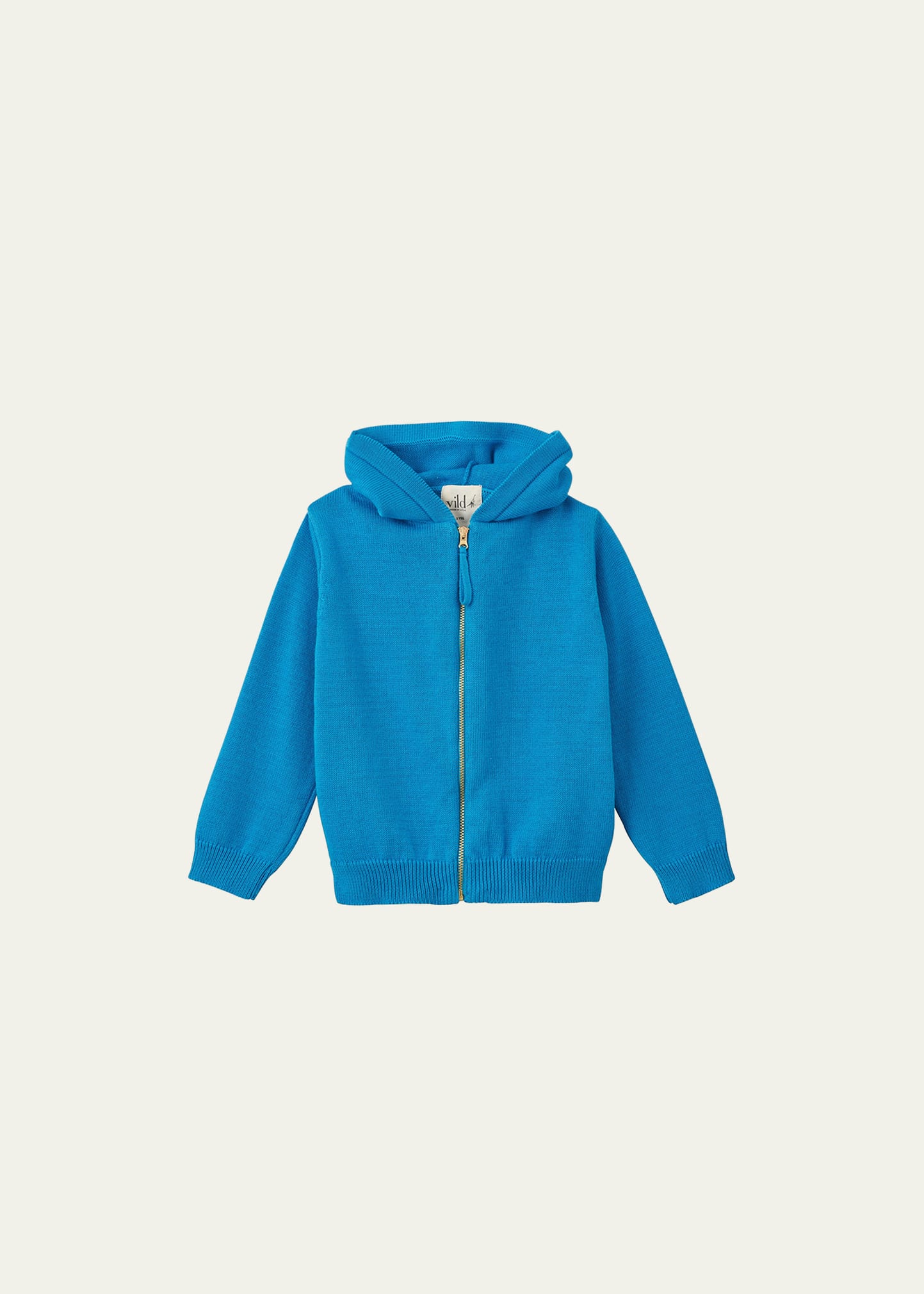 Vild - House Of Little Kid's Hooded Cotton Cardigan In Blue