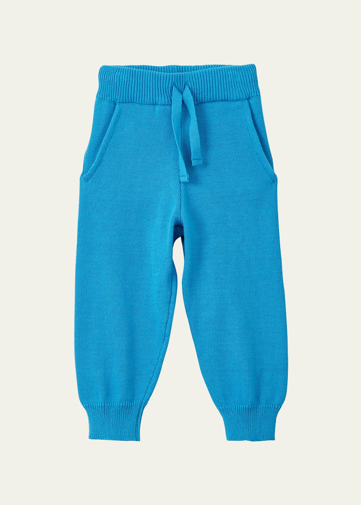 Vild - House Of Little Kid's Organic Cotton Knit Joggers In Blue