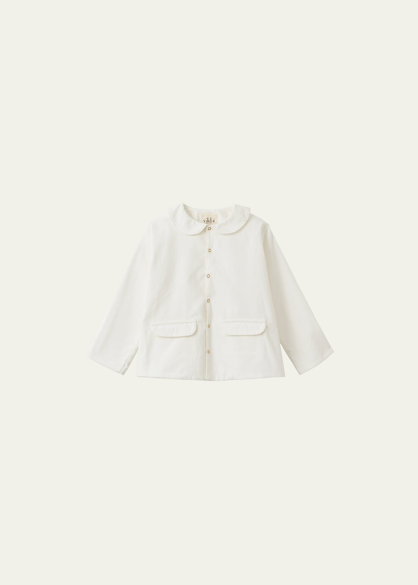 Vild - House Of Little Kid's Organic Cotton Corduroy Jacket In Ecru