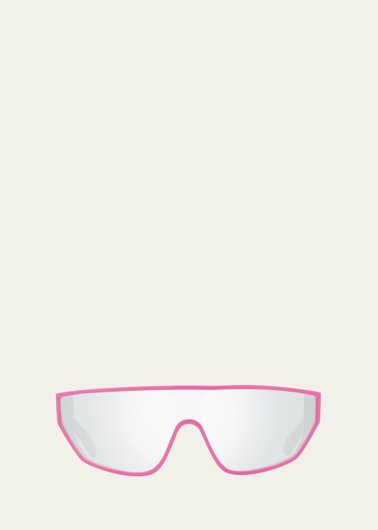 Mirrored Acetate Shield Sunglasses