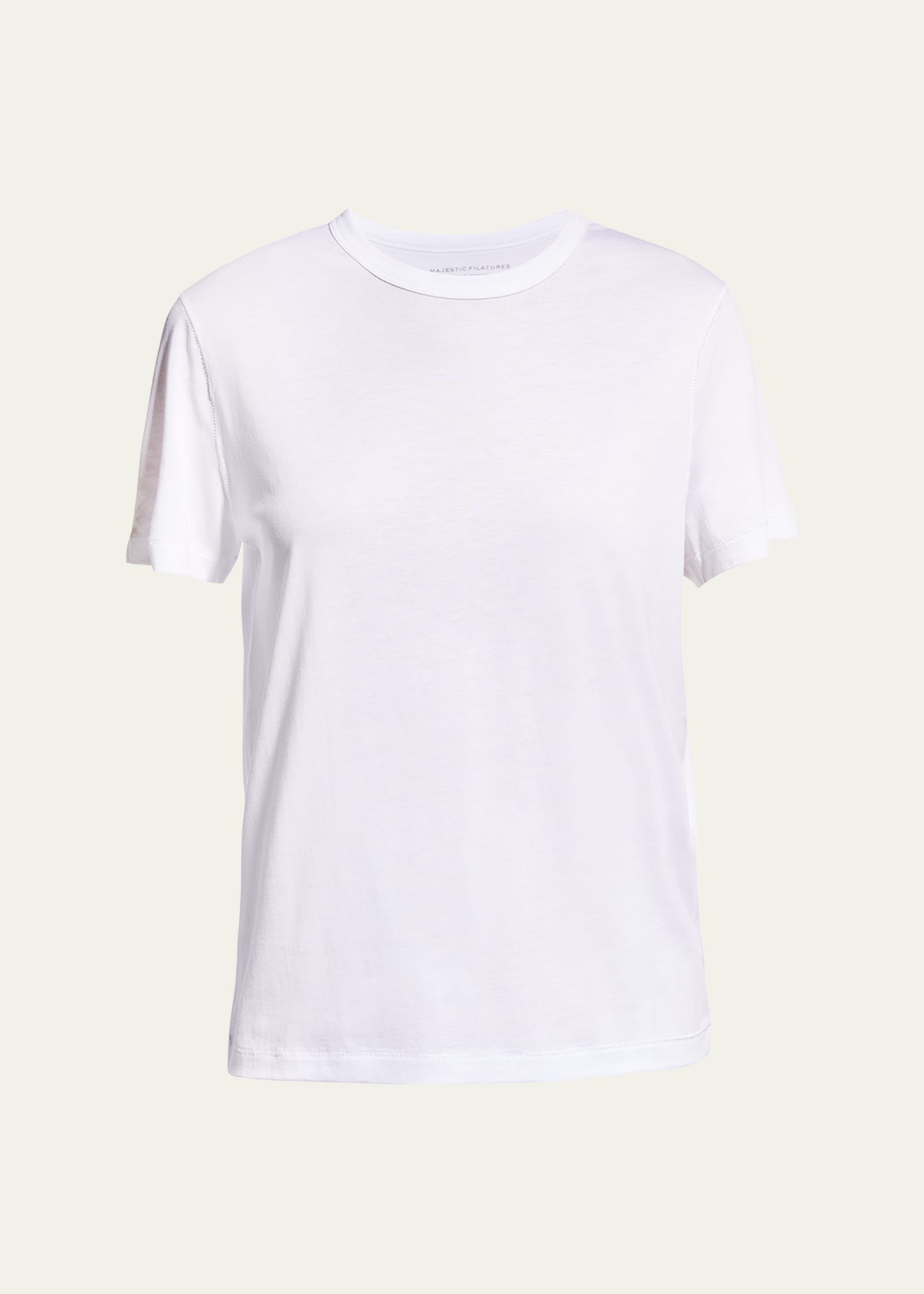 Lyocell Cotton Semi-Relaxed Short-Sleeve Crewneck tee