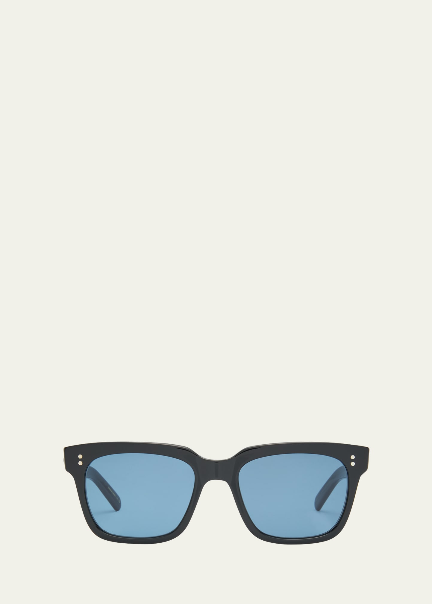 Mr Leight Men's Arnie S Acetate-titanium Square Sunglasses In Blue
