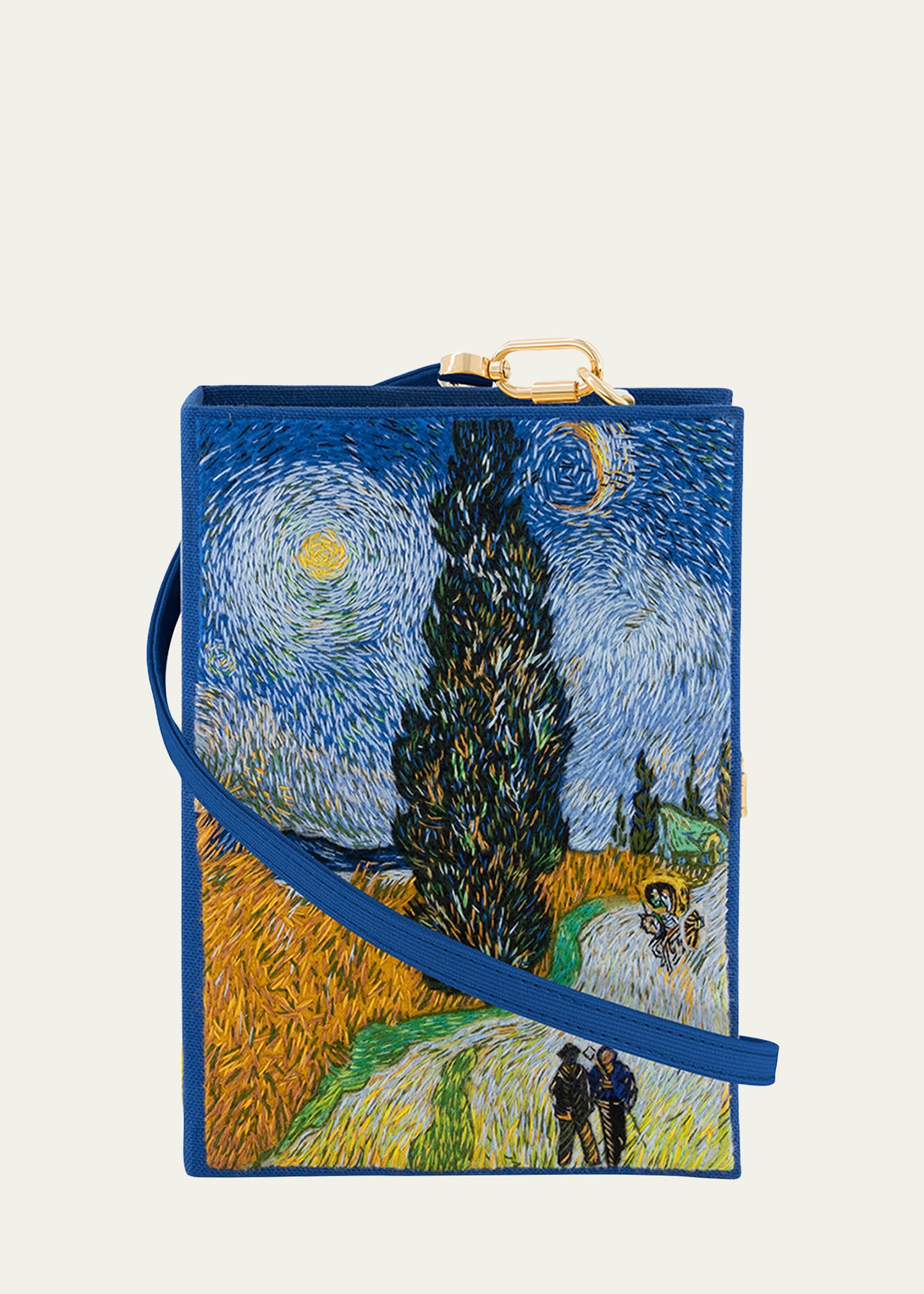 OLYMPIA LE-TAN ROAD WITH CYPRESS AND STAR BY VICENT VAN GOUGH BOOK CLUTCH BAG