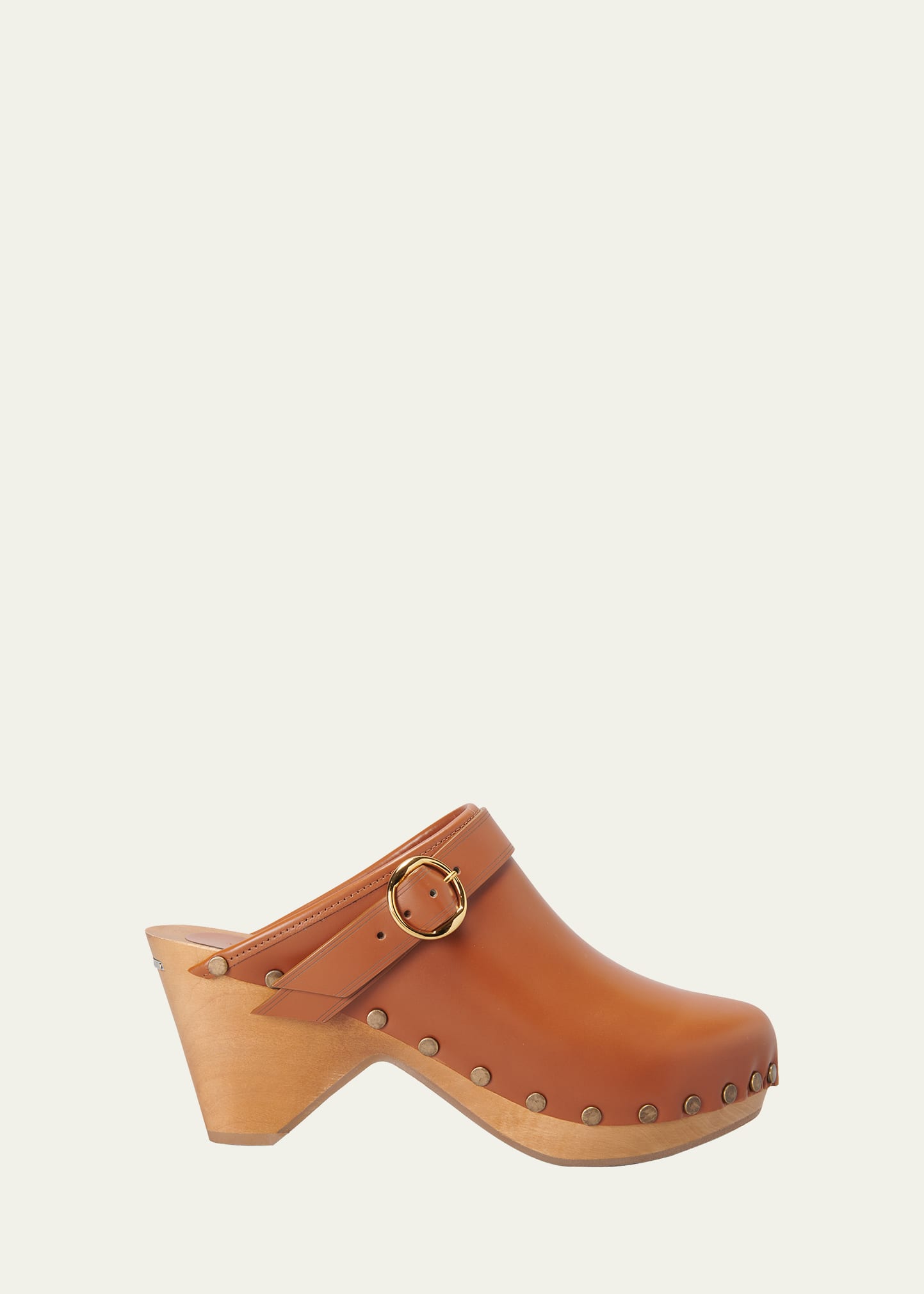 Isabel Marant Titya Leather Buckle Clogs