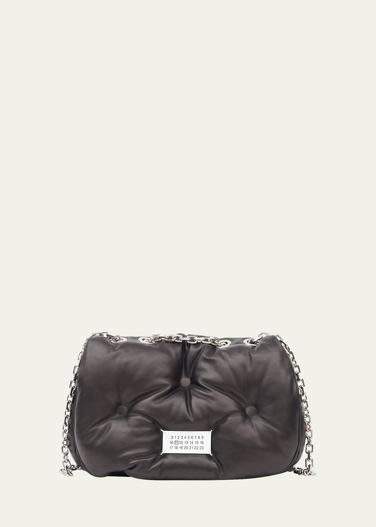 Maison Margiela Glam Slam Puffy Flap Shoulder Bag In T8013 Black