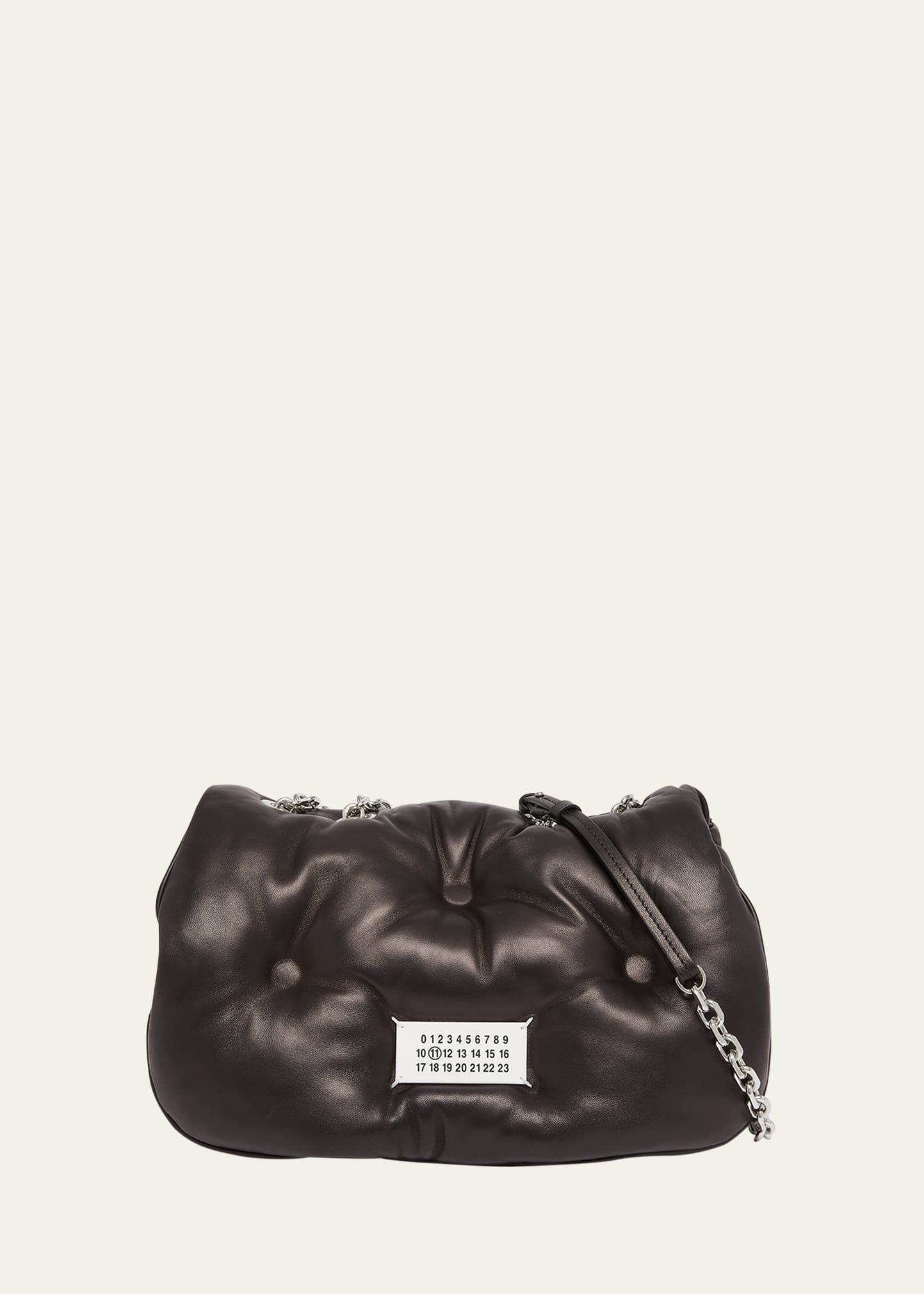 Maison Margiela Glam Slam Puffy Flap Shoulder Bag In T8013 Black