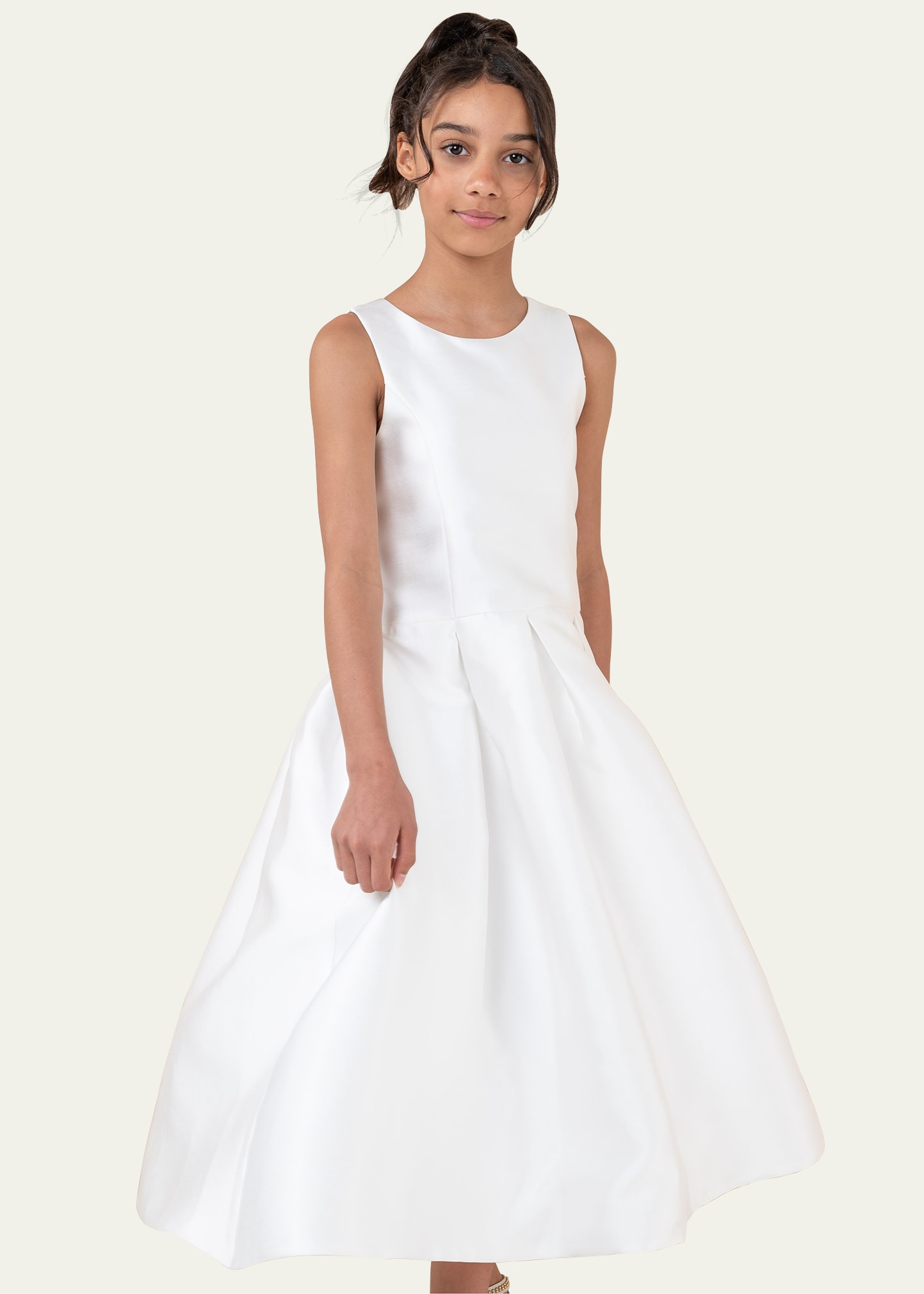 White Label By Zoe Girl's Jackie Bow Dress In White