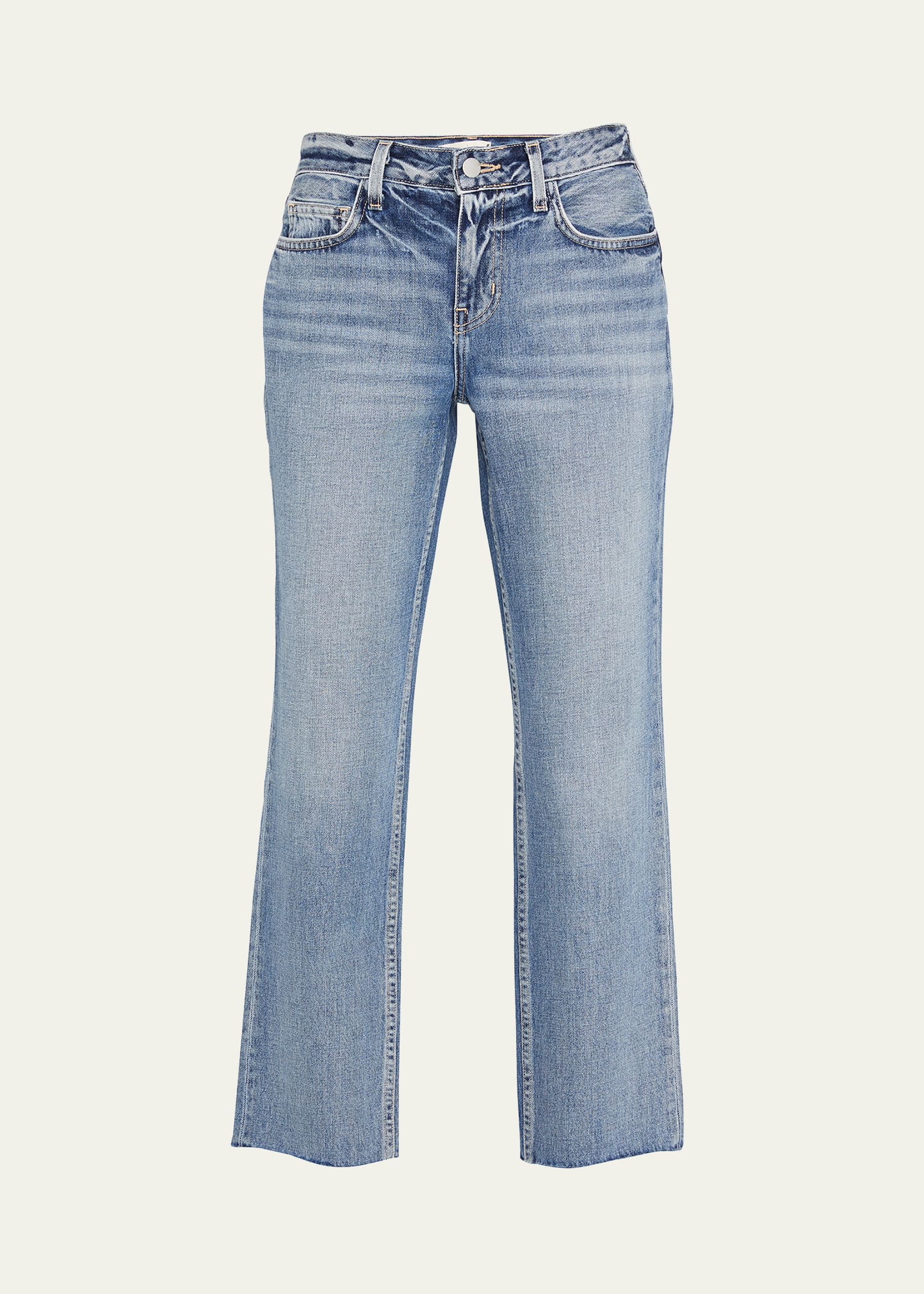L'Agence Milana Low-Rise Cropped Straight Jeans