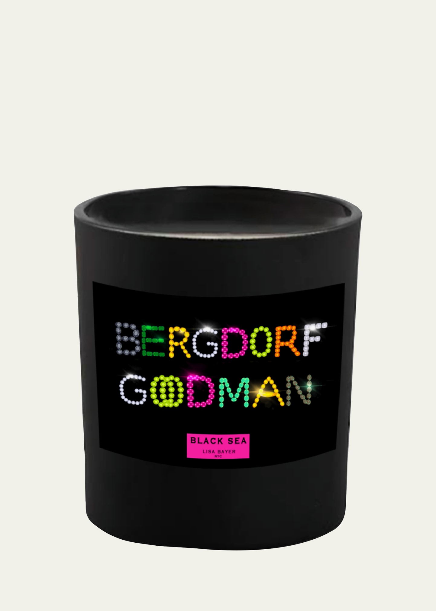 Lisa Bayer 12 Oz. Bergdorf Goodman Scented Candle In Black Vessel, Black Sea Scent In Multi