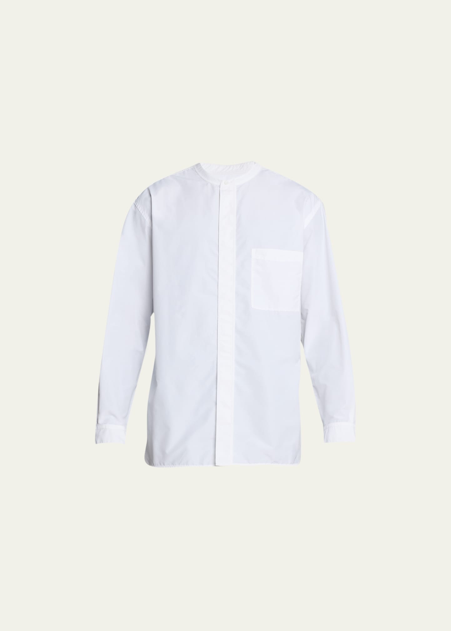 Shop 3.1 Phillip Lim / フィリップ リム Men's Band-collar Relaxed Sport Shirt In White
