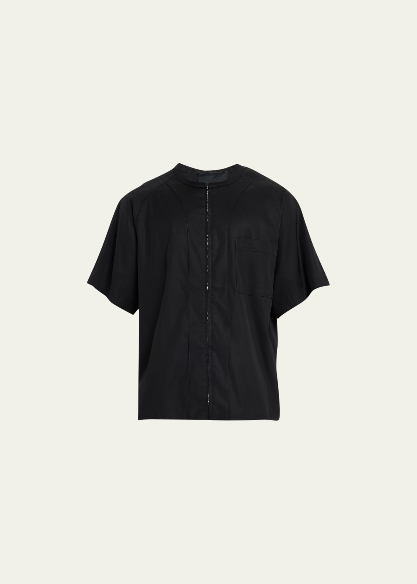 Shop 3.1 Phillip Lim / フィリップ リム Men's Zip-front Baseball Shirt In Black