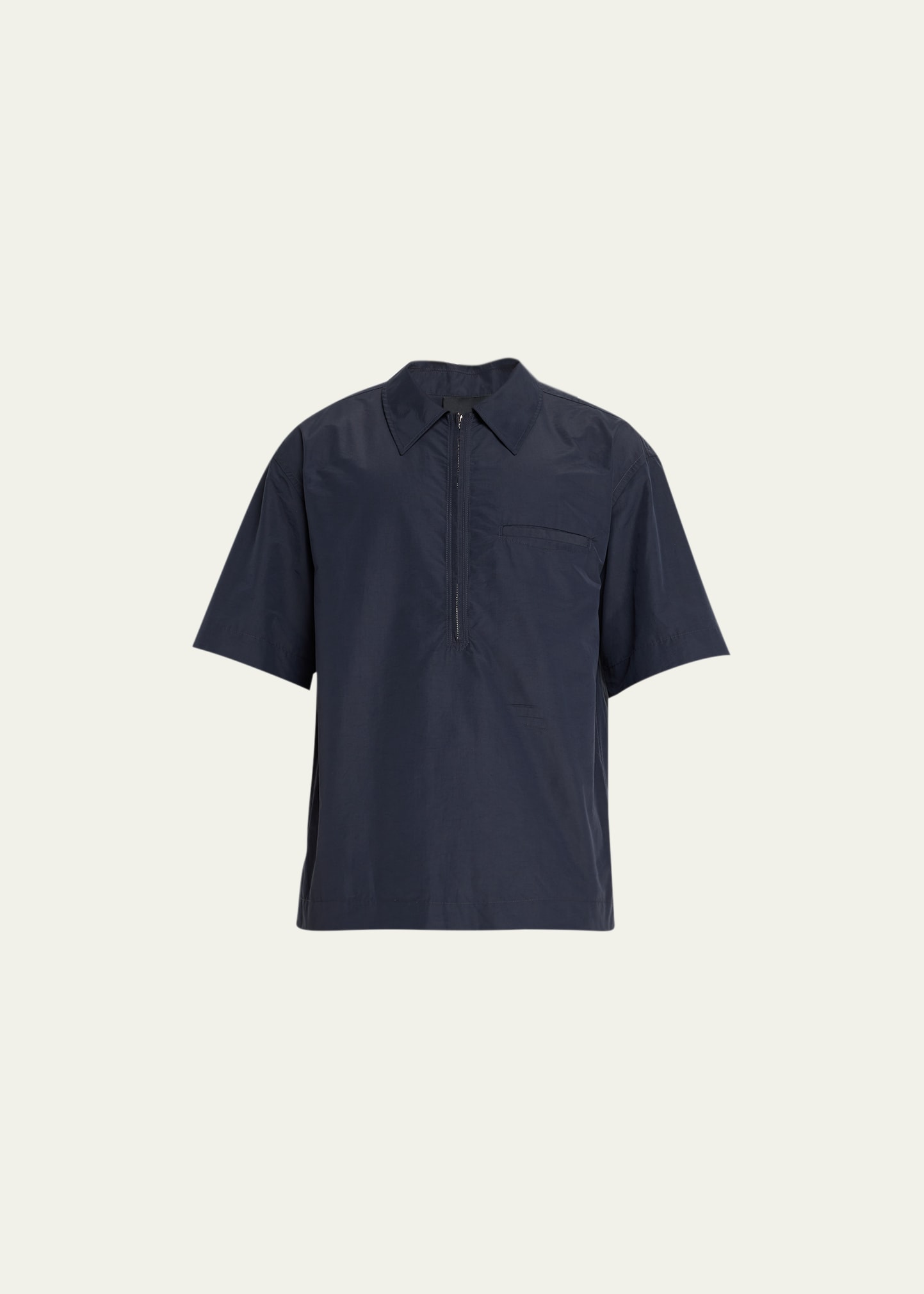 3.1 Phillip Lim / フィリップ リム Men's Half-zip Popover Shirt In Black