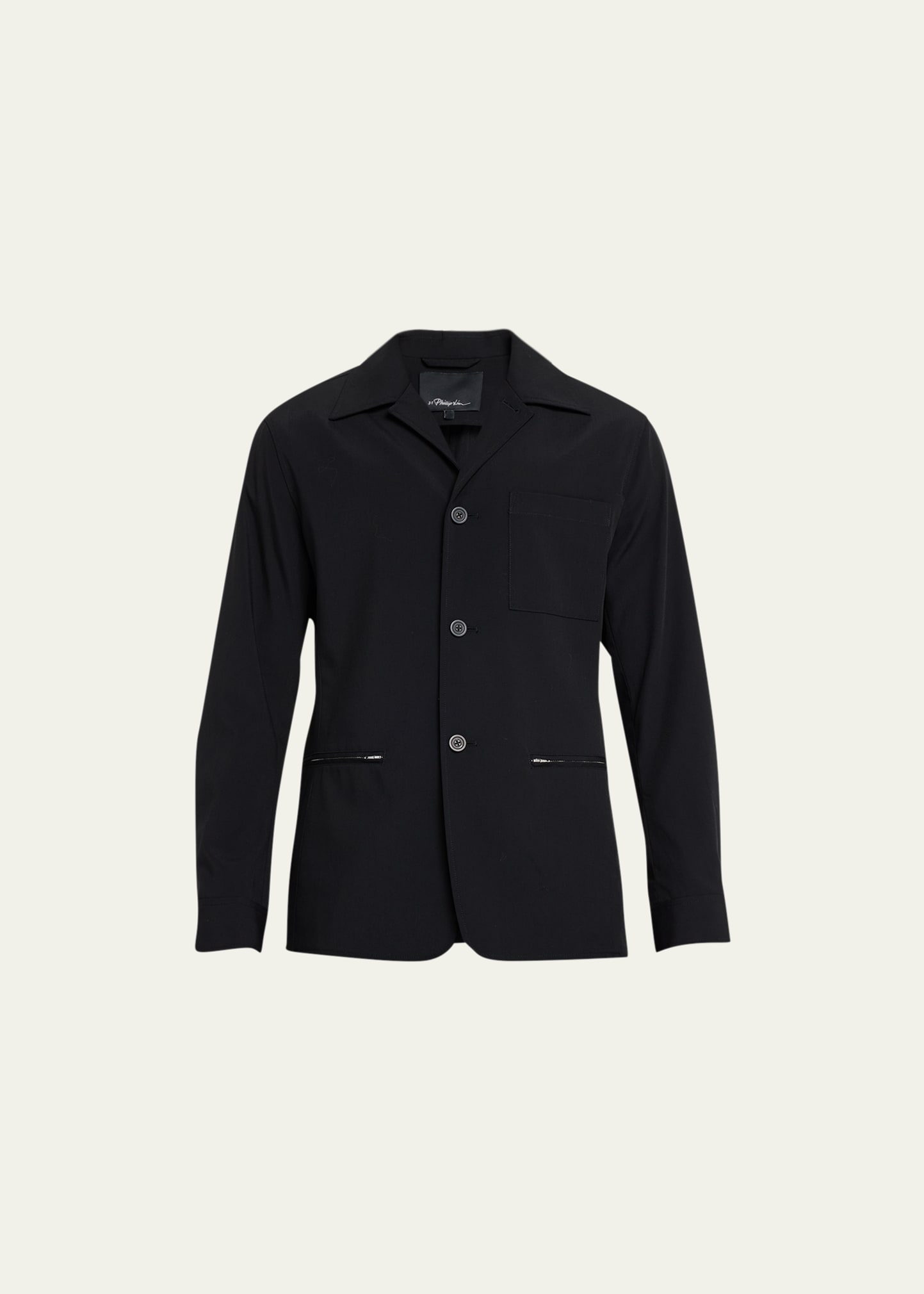 3.1 Phillip Lim / フィリップ リム Men's Zip-pocket Work Jacket In Black