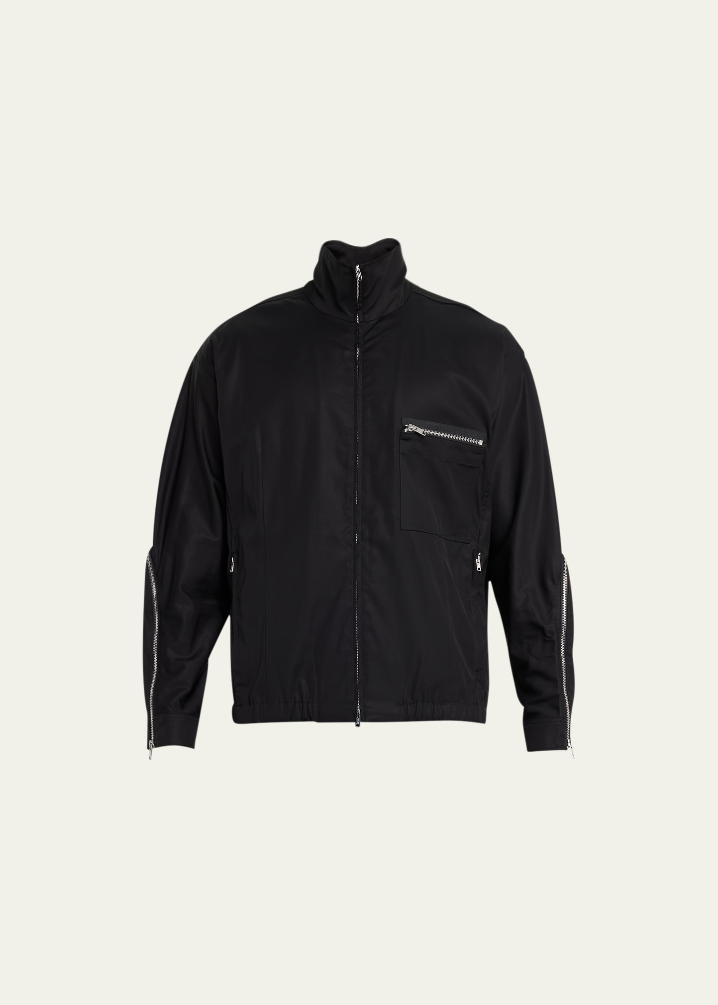 3.1 Phillip Lim / フィリップ リム Men's Curve-zip Blouson Jacket In Black