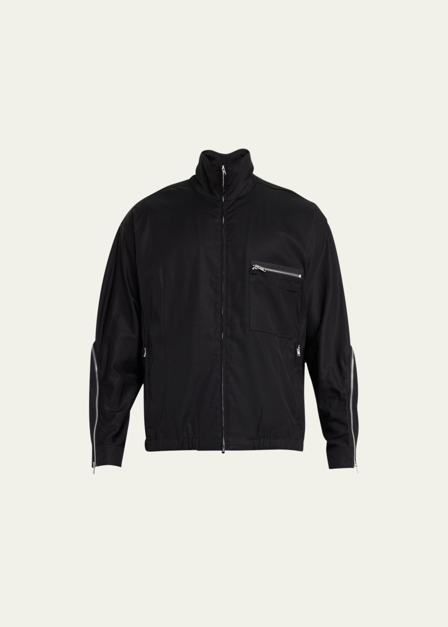 3.1 Phillip Lim Men's Curve-zip Blouson Jacket In Black