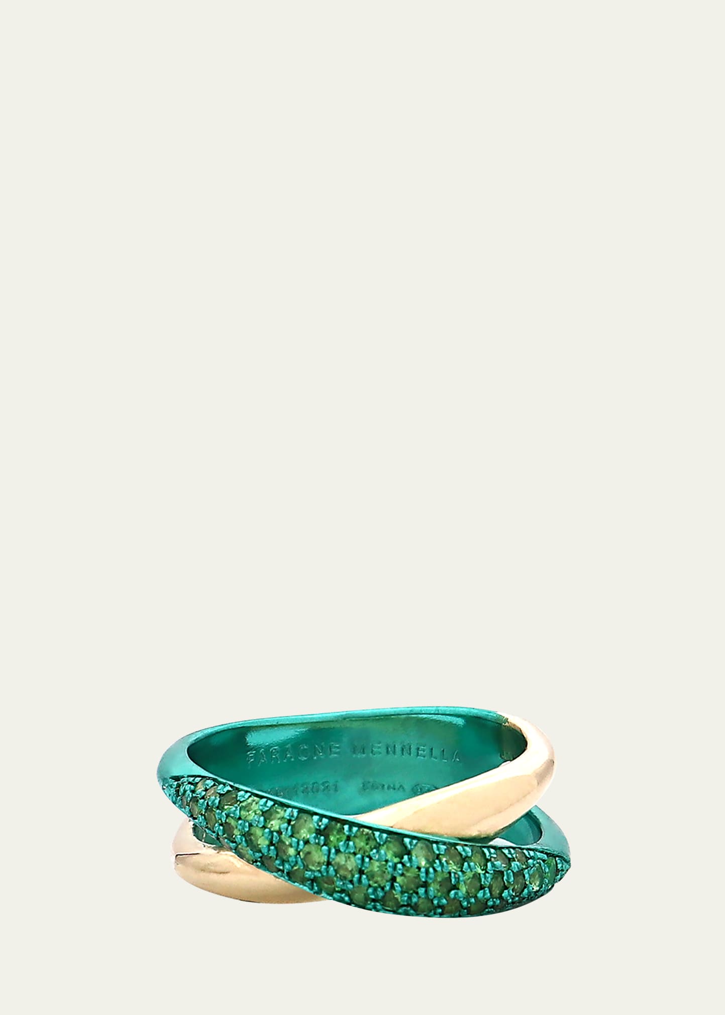 Faraone Mennella Margaux Ring in 18K Gold, Sterling Silver and Tsavorites