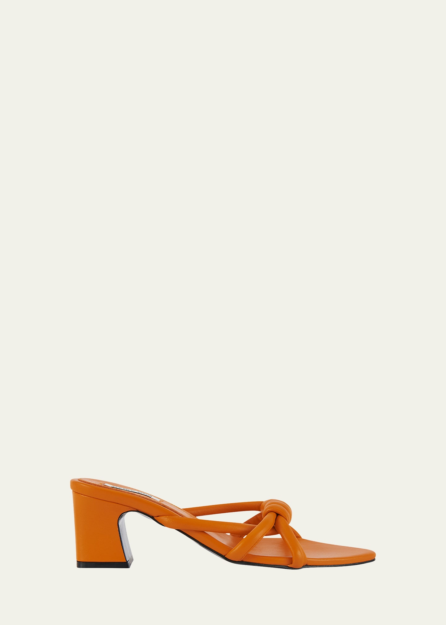 Reike Nen Noodle Knot Heeled Slide Sandals In Orange