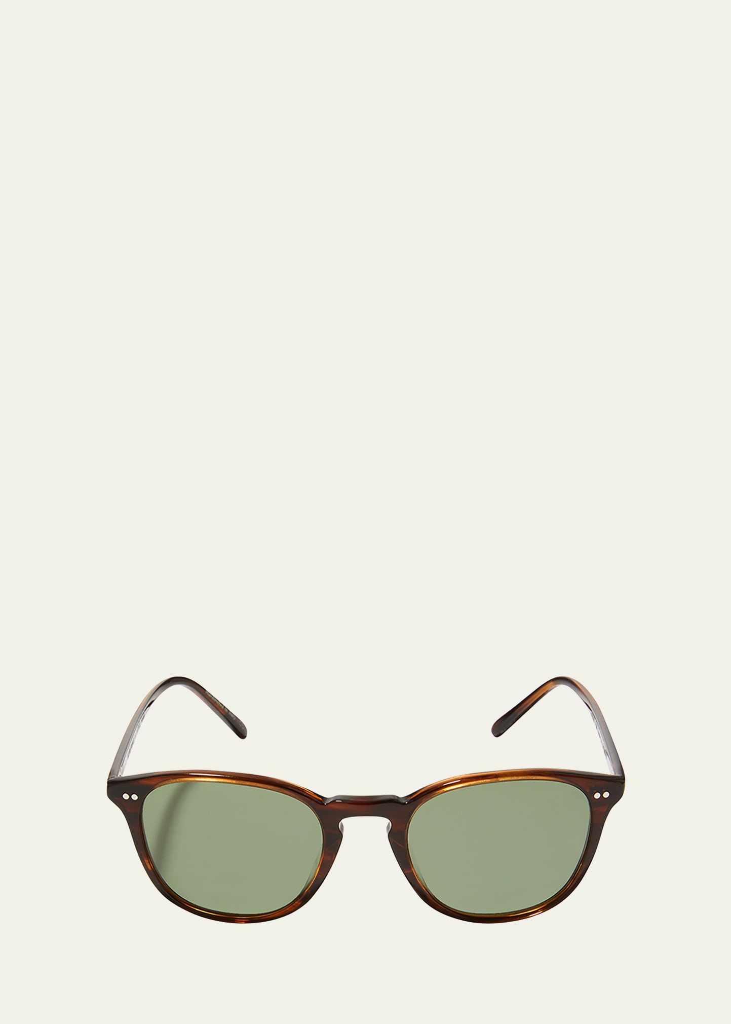 Oliver Peoples Men's Forman . Round Acetate Sunglasses In Havana/green  Solid | ModeSens