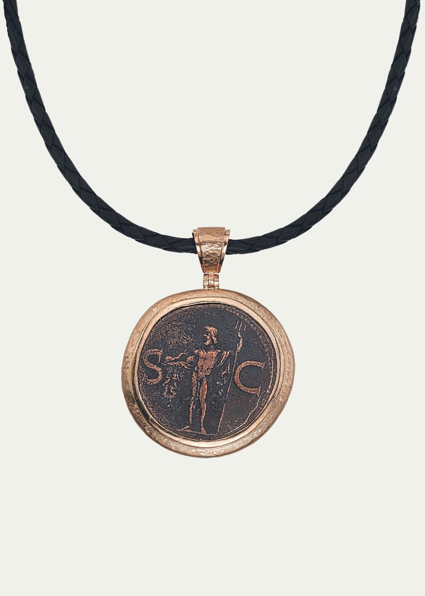 Jorge Adeler Men's 18k Rose Gold Neptune Coin Pendant