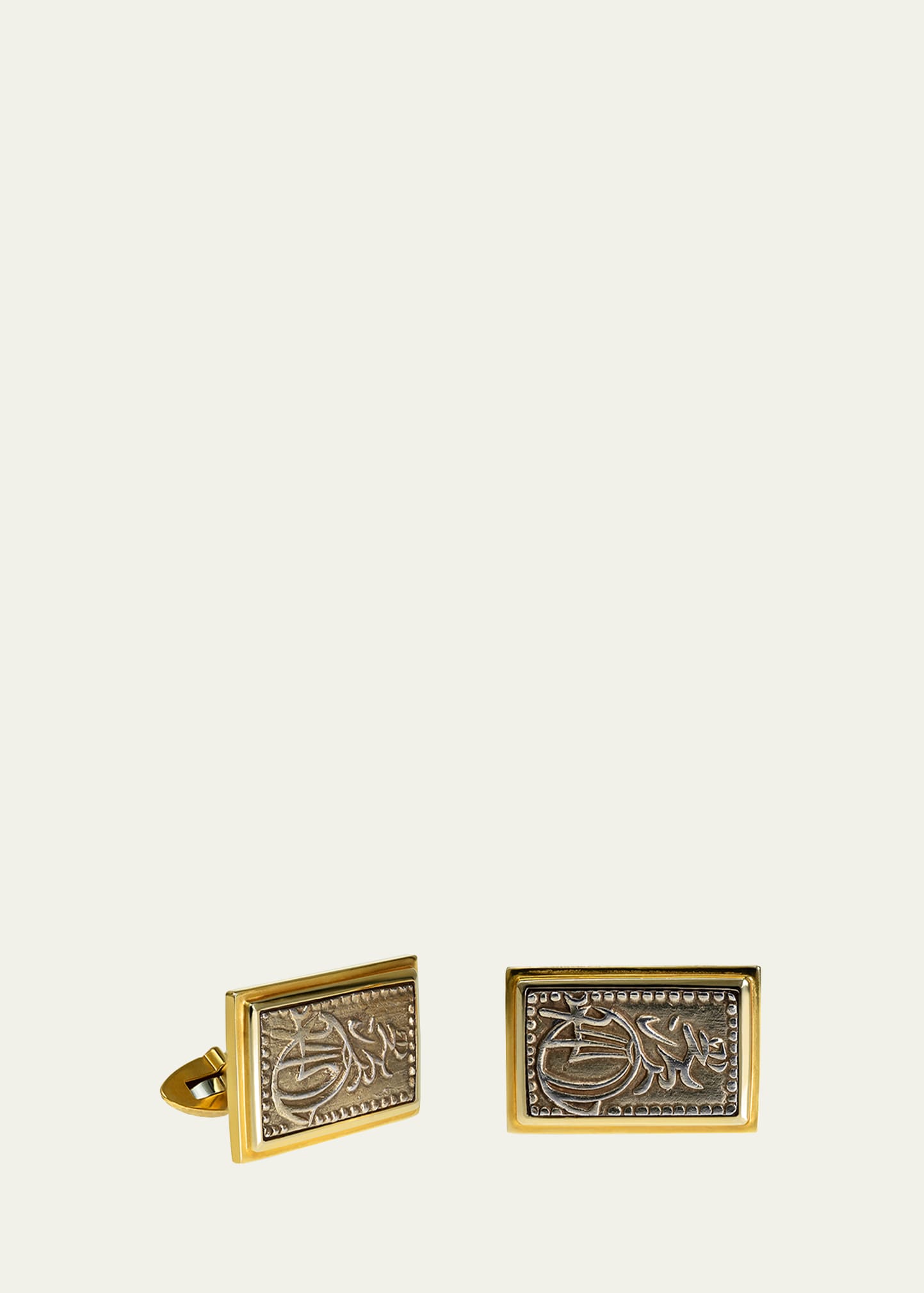 Jorge Adeler Men's 18K Yellow Gold Ancient Samurai Coin Cufflinks