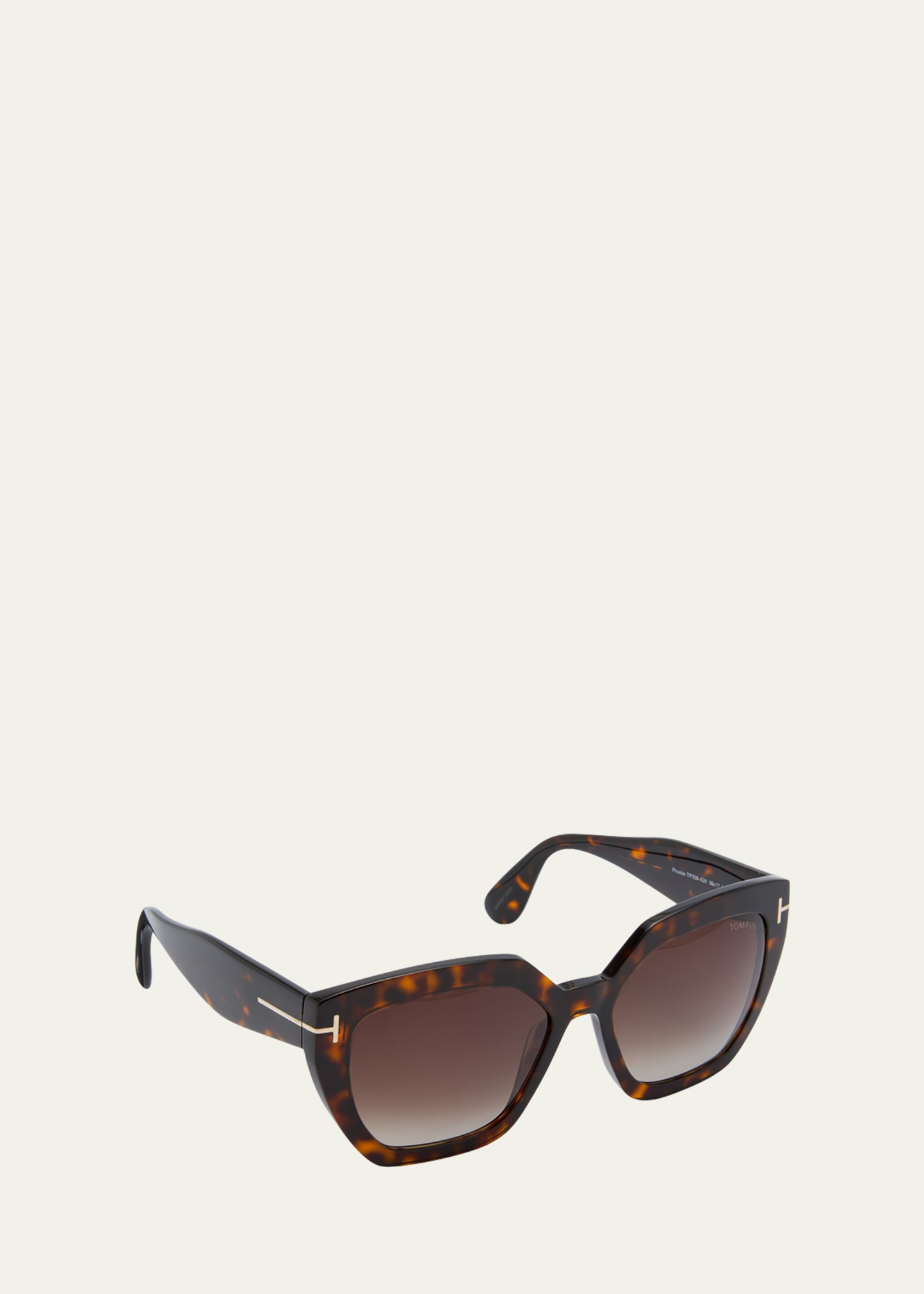 Shop Tom Ford Phoebe Square Plastic Sunglasses In Dhav/rovxg