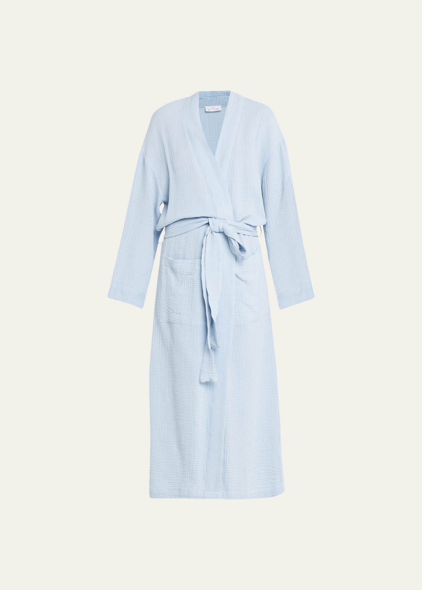 Pour Les Femmes Angel Long Gauze Robe In Celestine