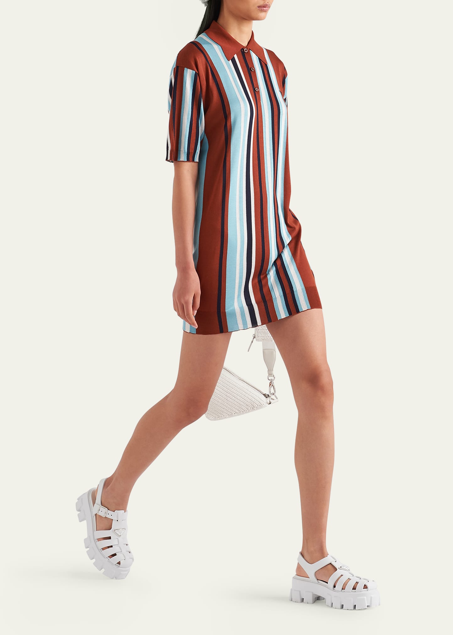 Striped Polo Knit Dress