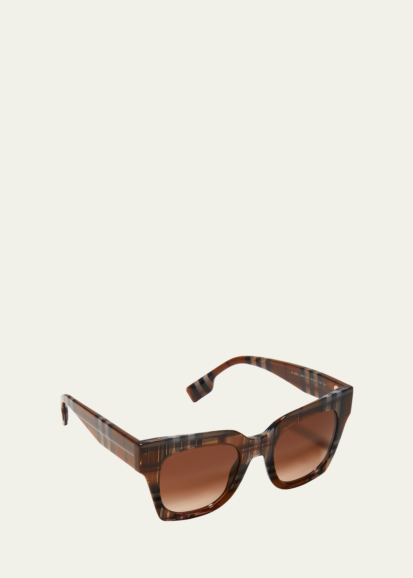 Burberry Check Square Acetate Sunglasses