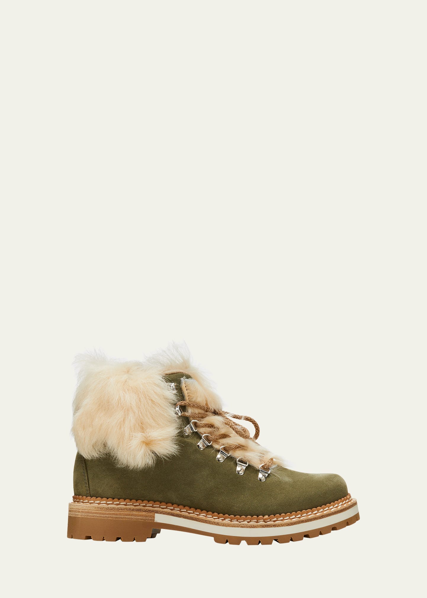 Clara Suede Shearling Hiker Boots