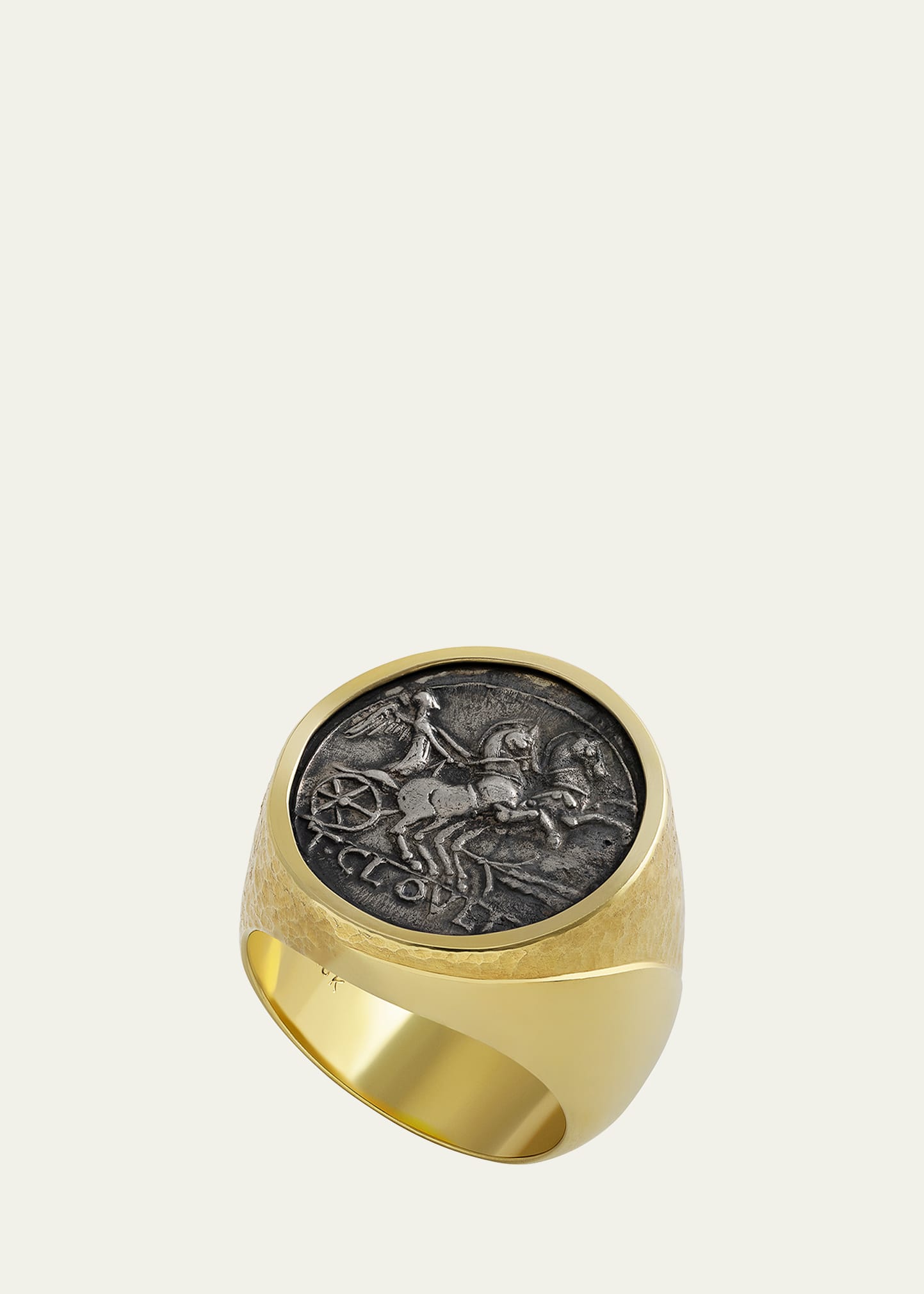 Jorge Adeler Men's 18K Yellow Gold Victoria Coin Ring