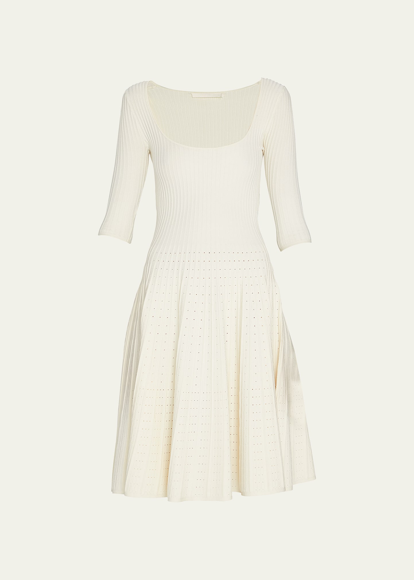 Jason Wu Collection Fit-&-Flare Knit Scoop-Neck Dress