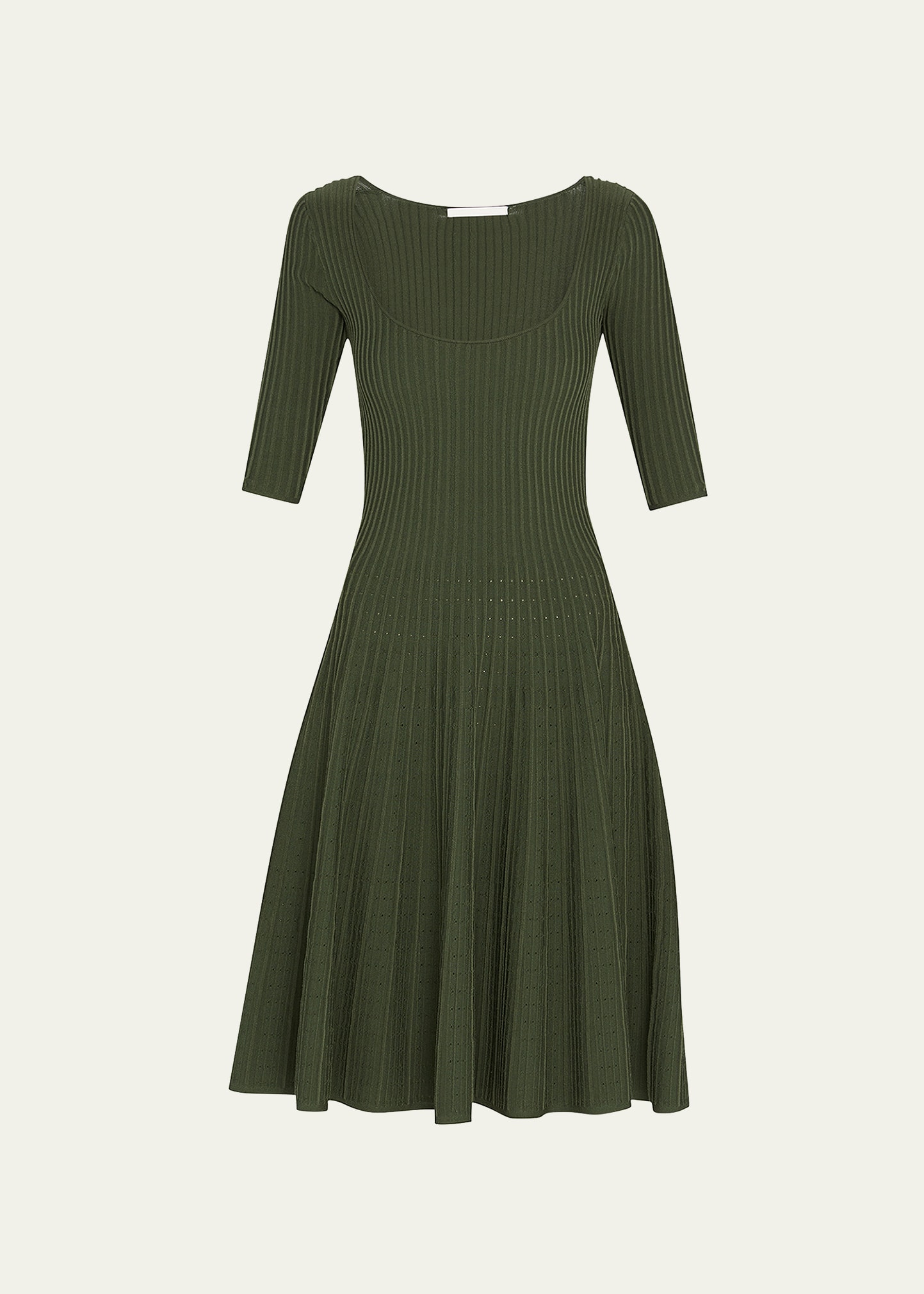 Jason Wu Collection Fit-&-Flare Knit Scoop-Neck Dress
