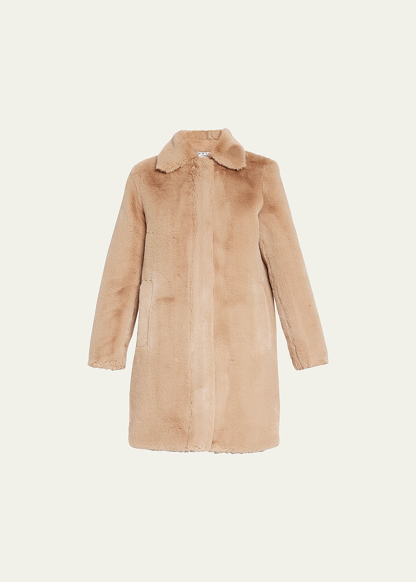 Faux-Fur Collared Coat