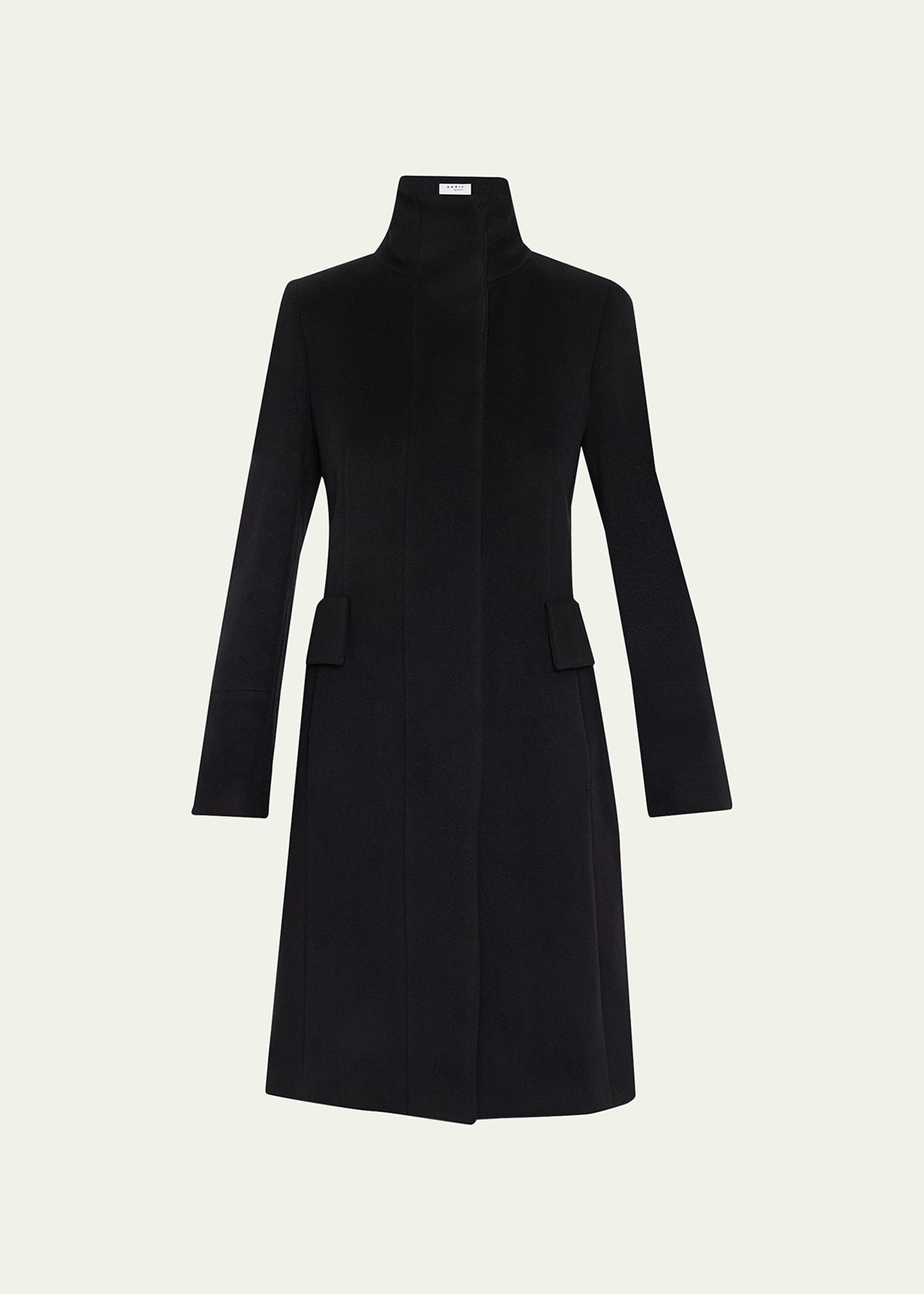 AKRIS PUNTO DUFFLE KNEE-LENGTH WOOL COAT
