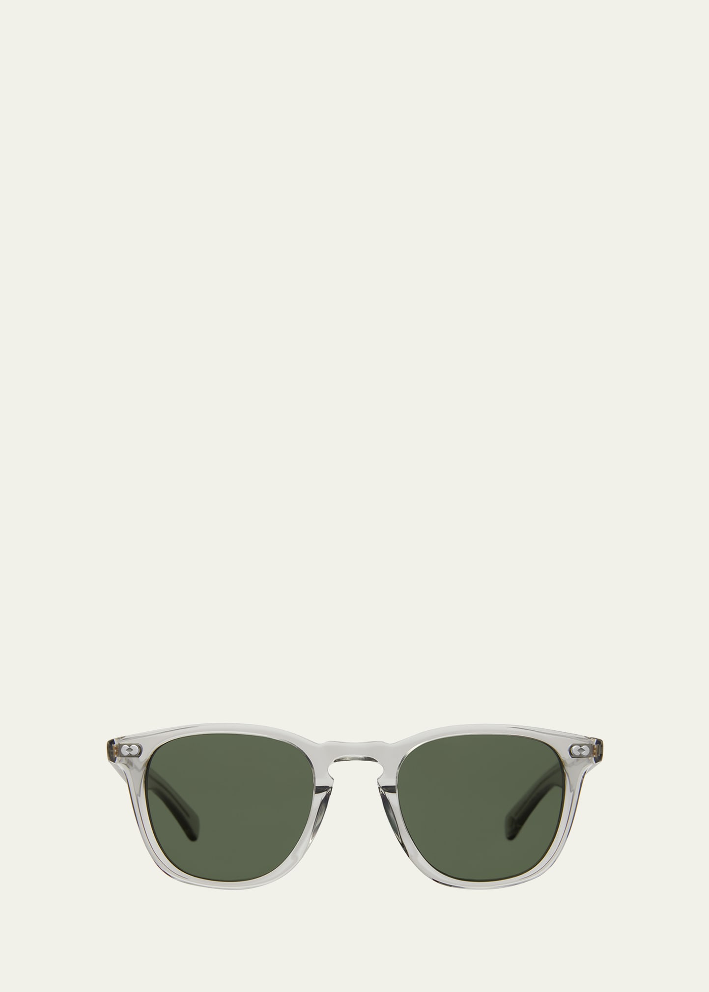 Garrett Leight Men's Brooks X Sun Keyhole-bridge Square Sunglasses In Green