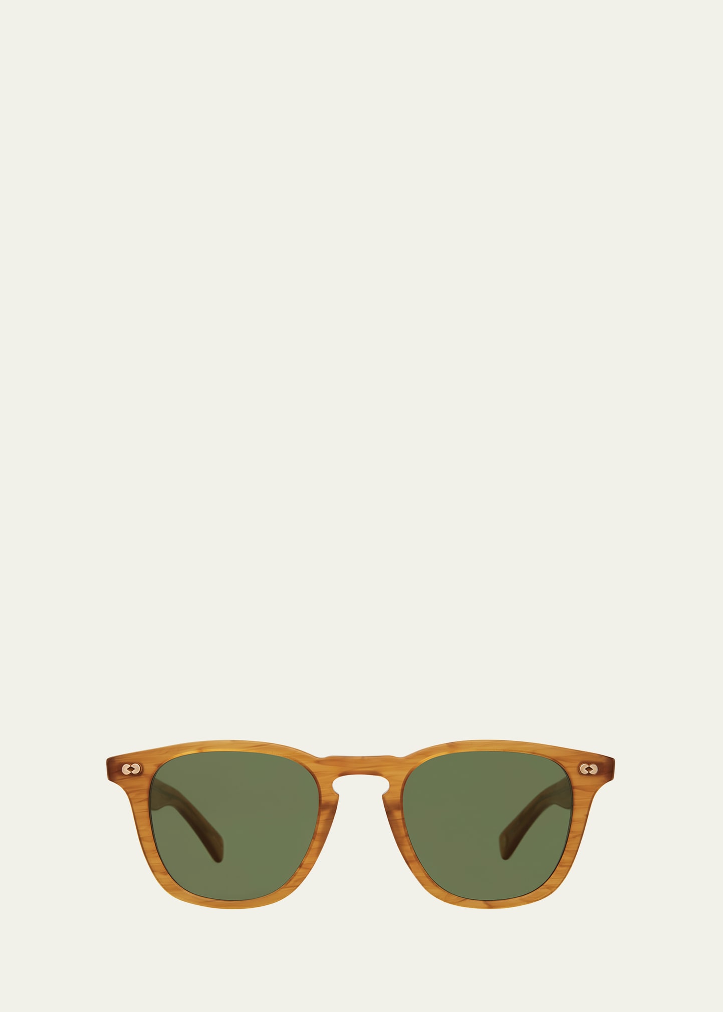 Garrett Leight Men's Brooks X Sun Keyhole-bridge Square Sunglasses In Brown